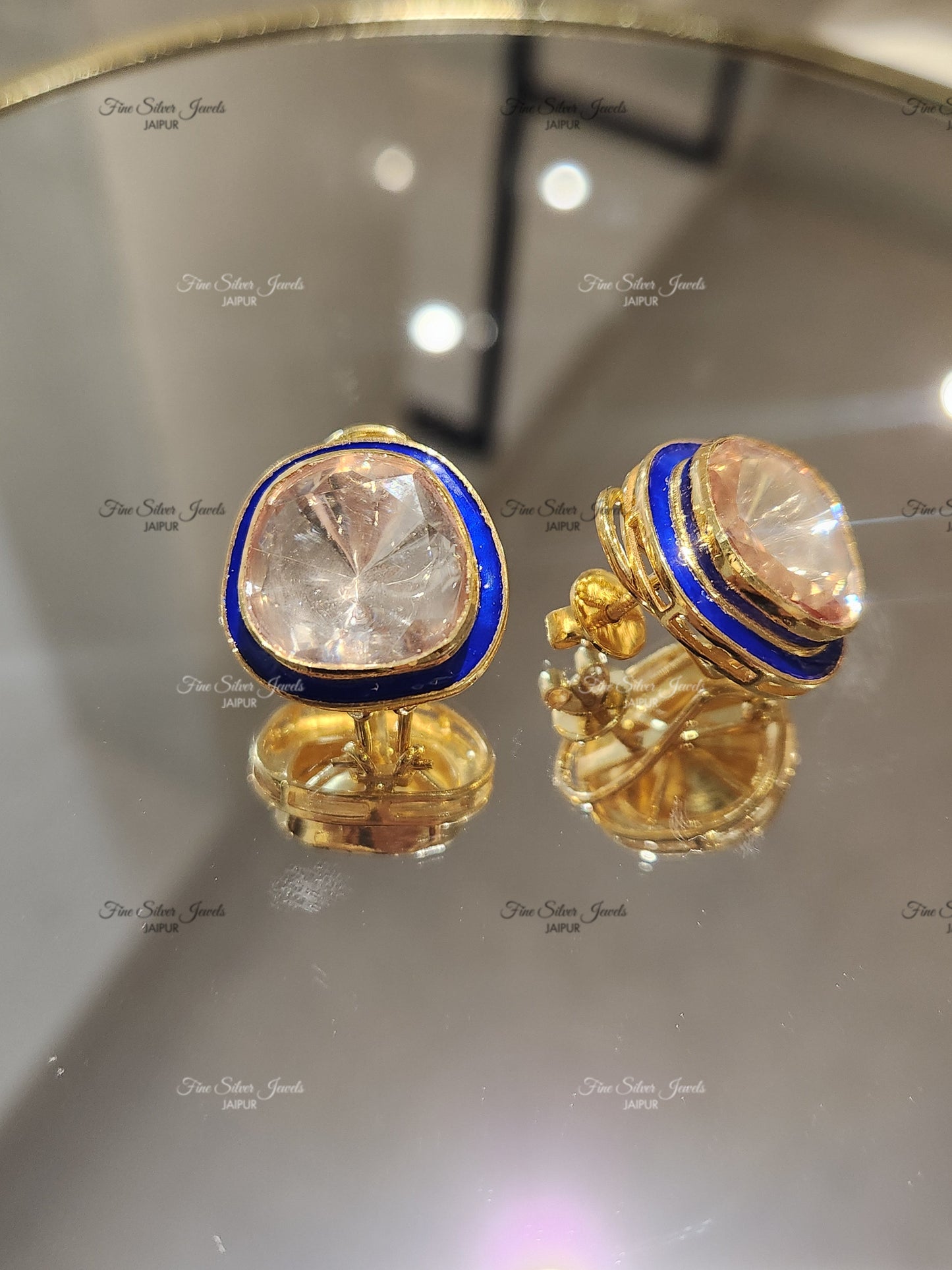 925 Silver Satya Polki Earring