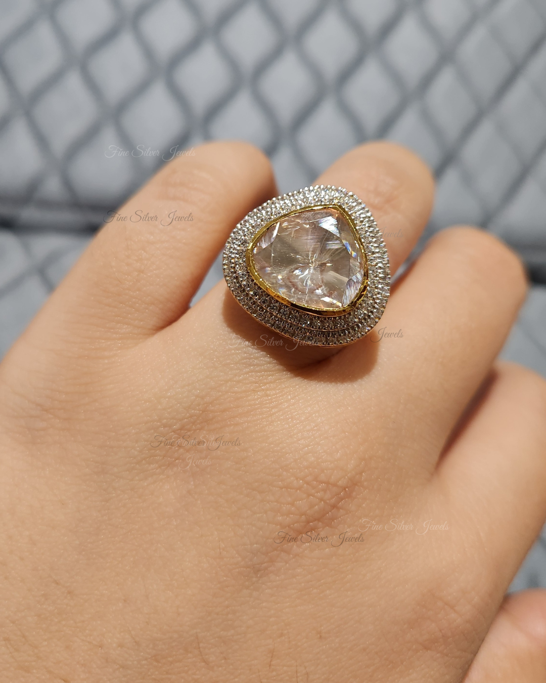 925 Silver Zoya Polki Ring