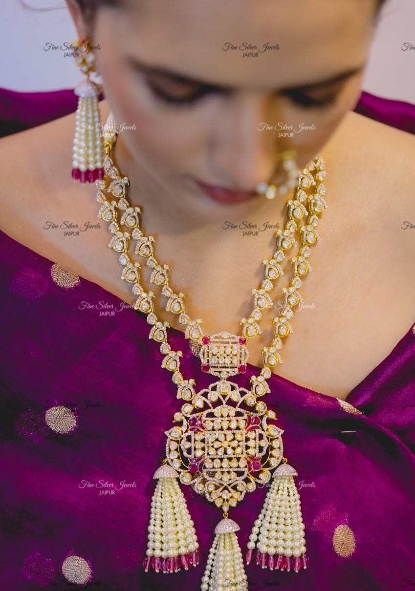 925 Silver Royal Necklace Set finesilverjewels