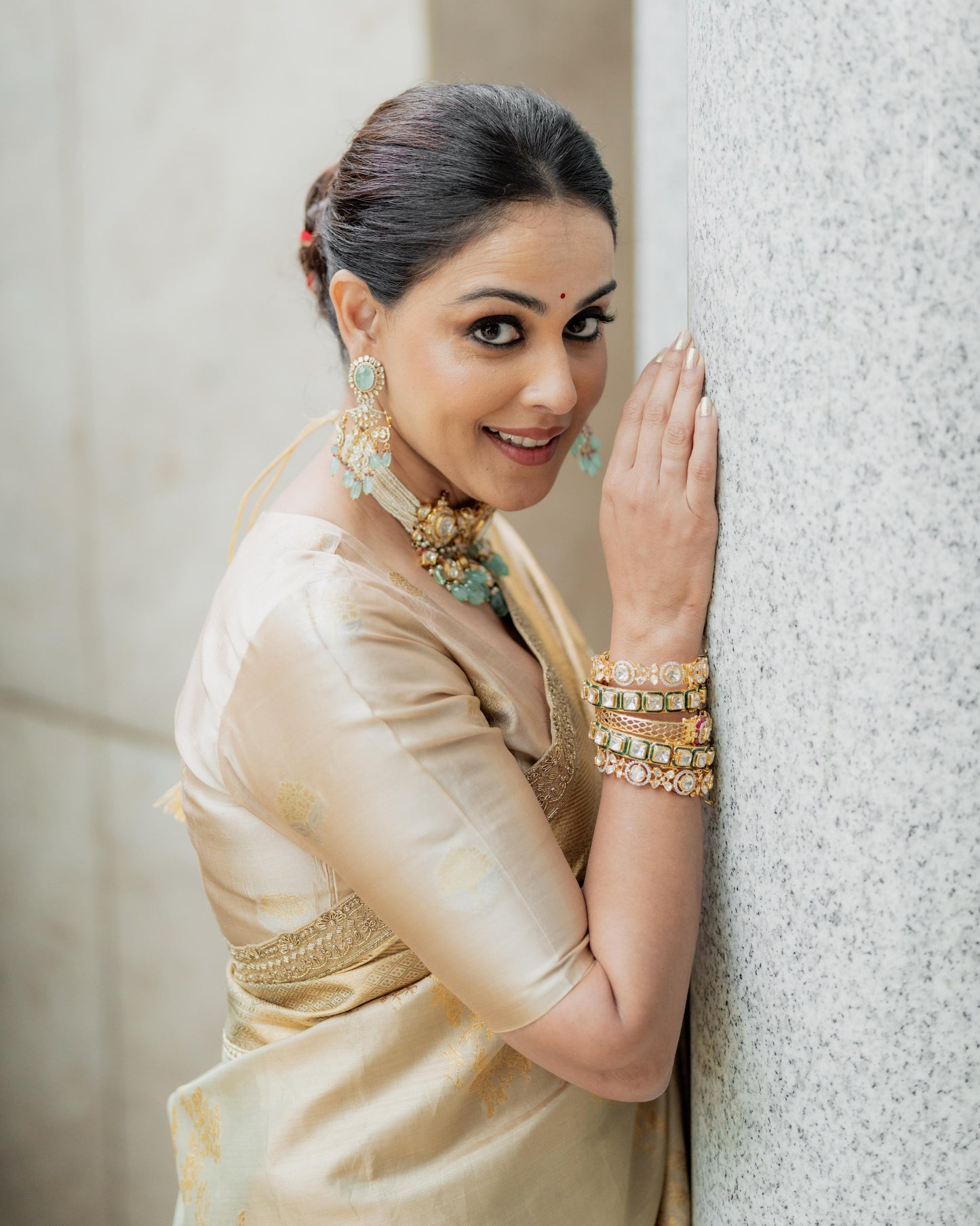 925 Silver Vivah Polki Bangle