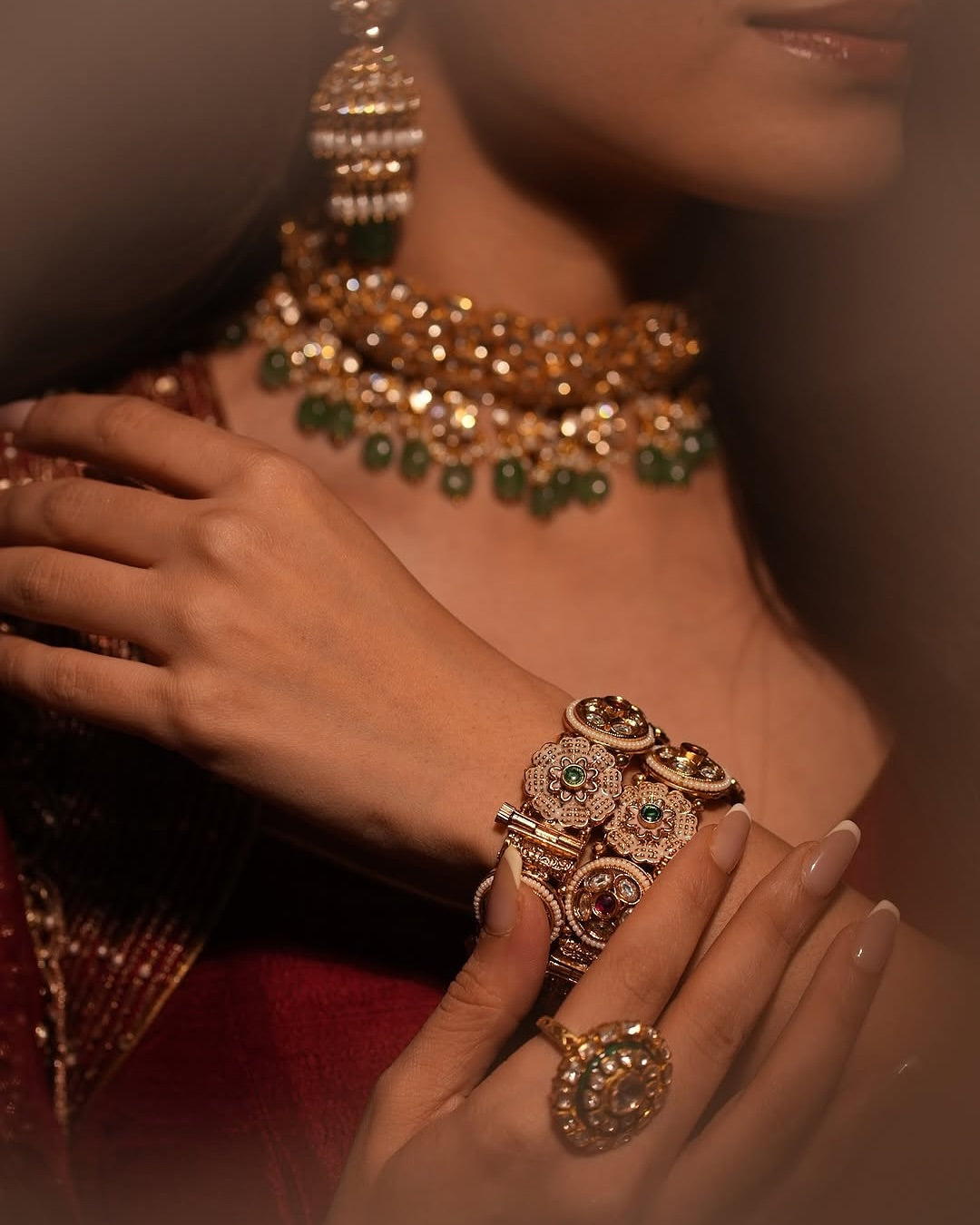 925 Silver Yukta Polki Ring