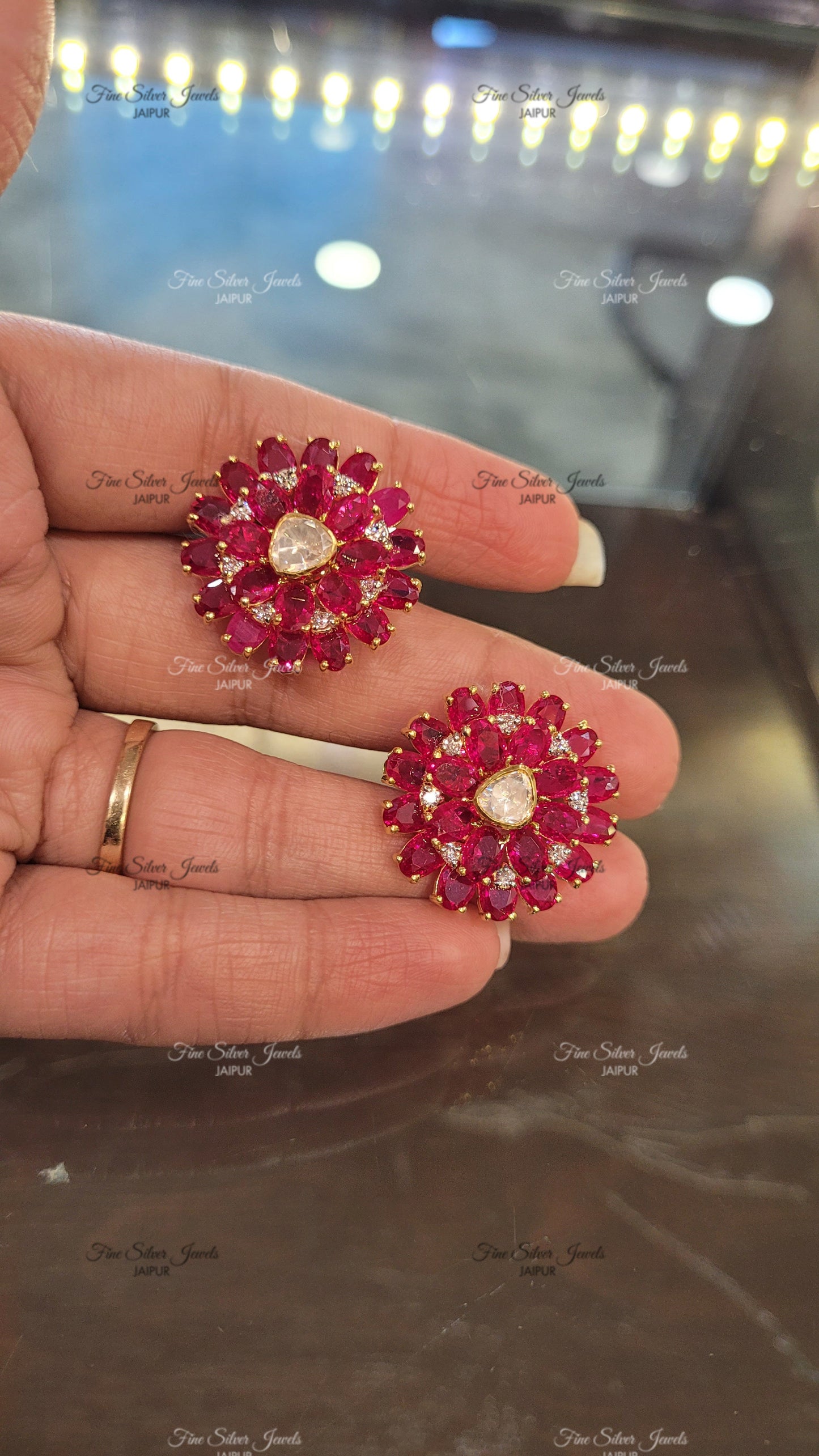 RUBY ETERNITY EARRING finesilverjewels