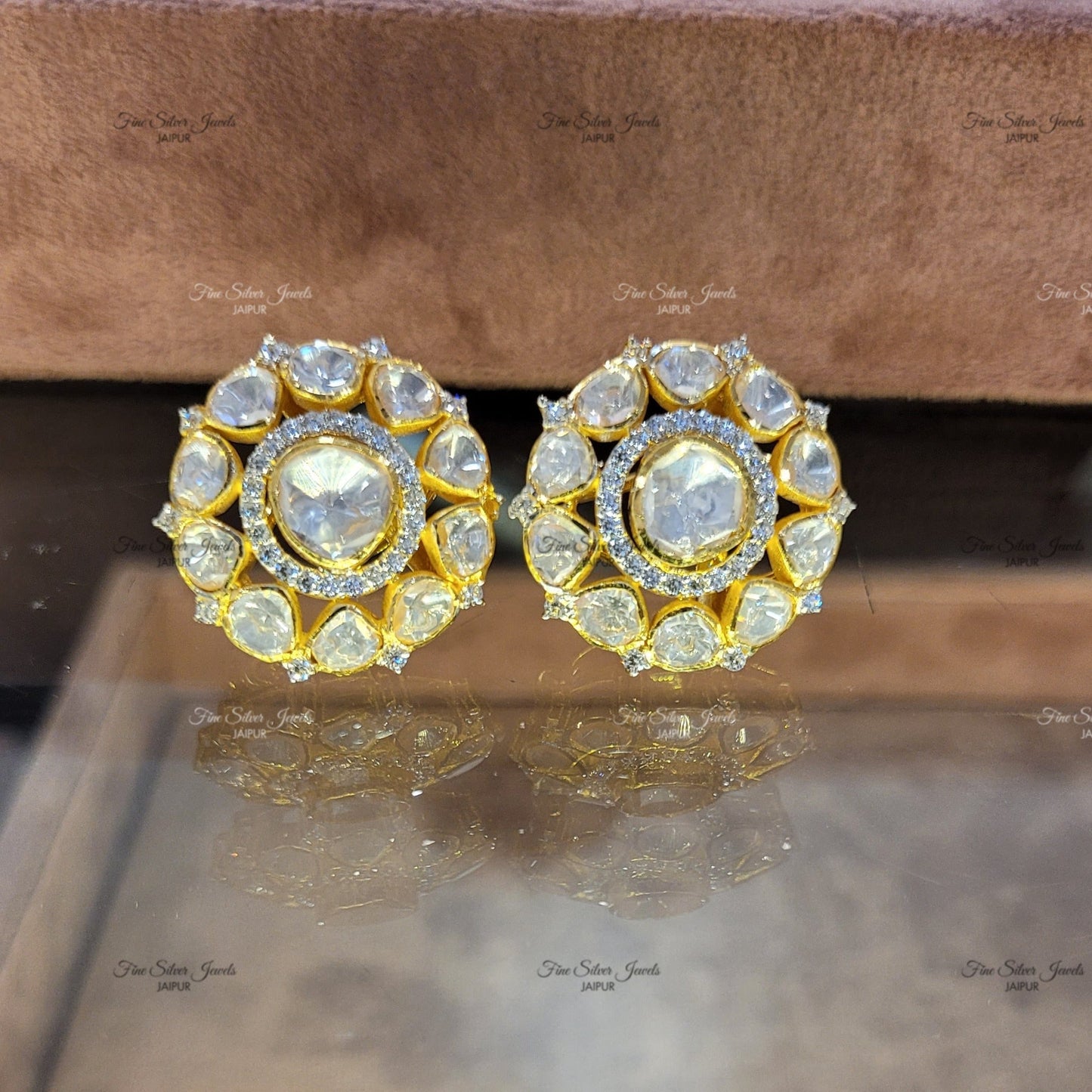 SHAURYA POLKI EARRINGS finesilverjewels