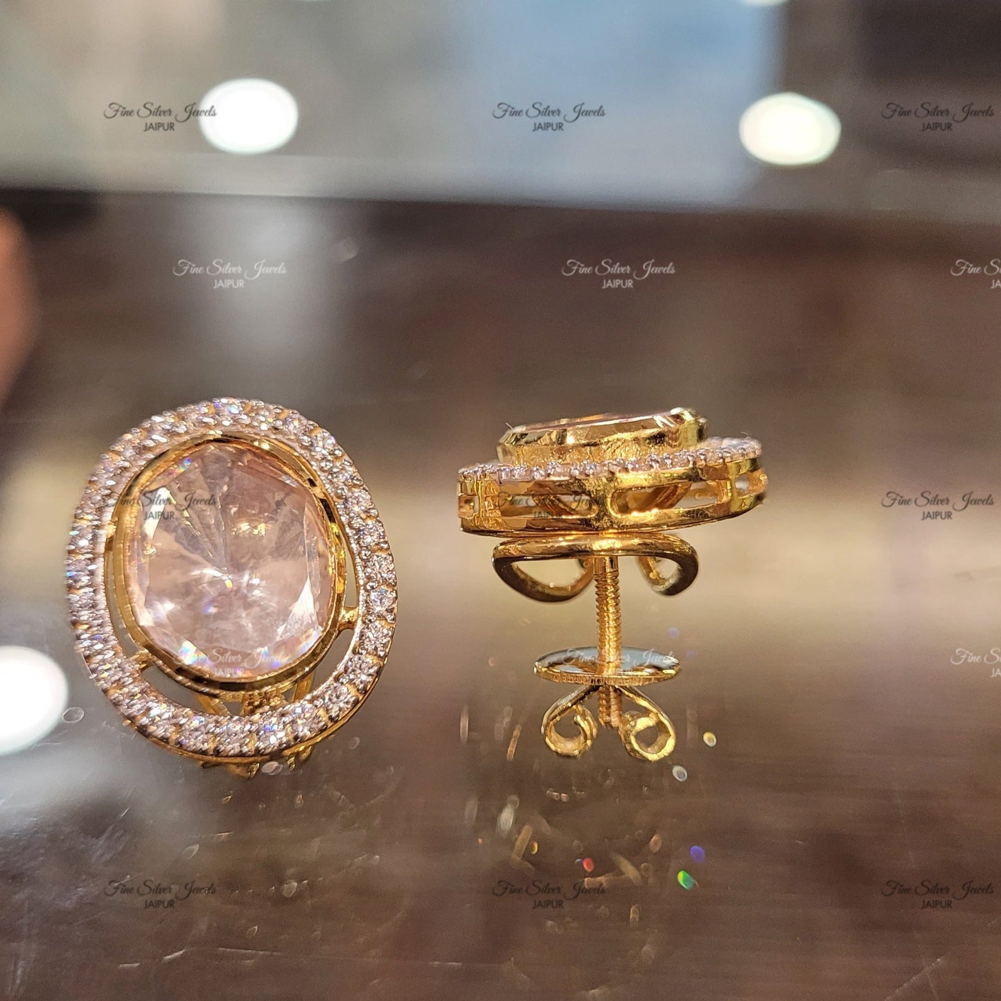 CIRCLE OF LOVE POLKI EARRING finesilverjewels