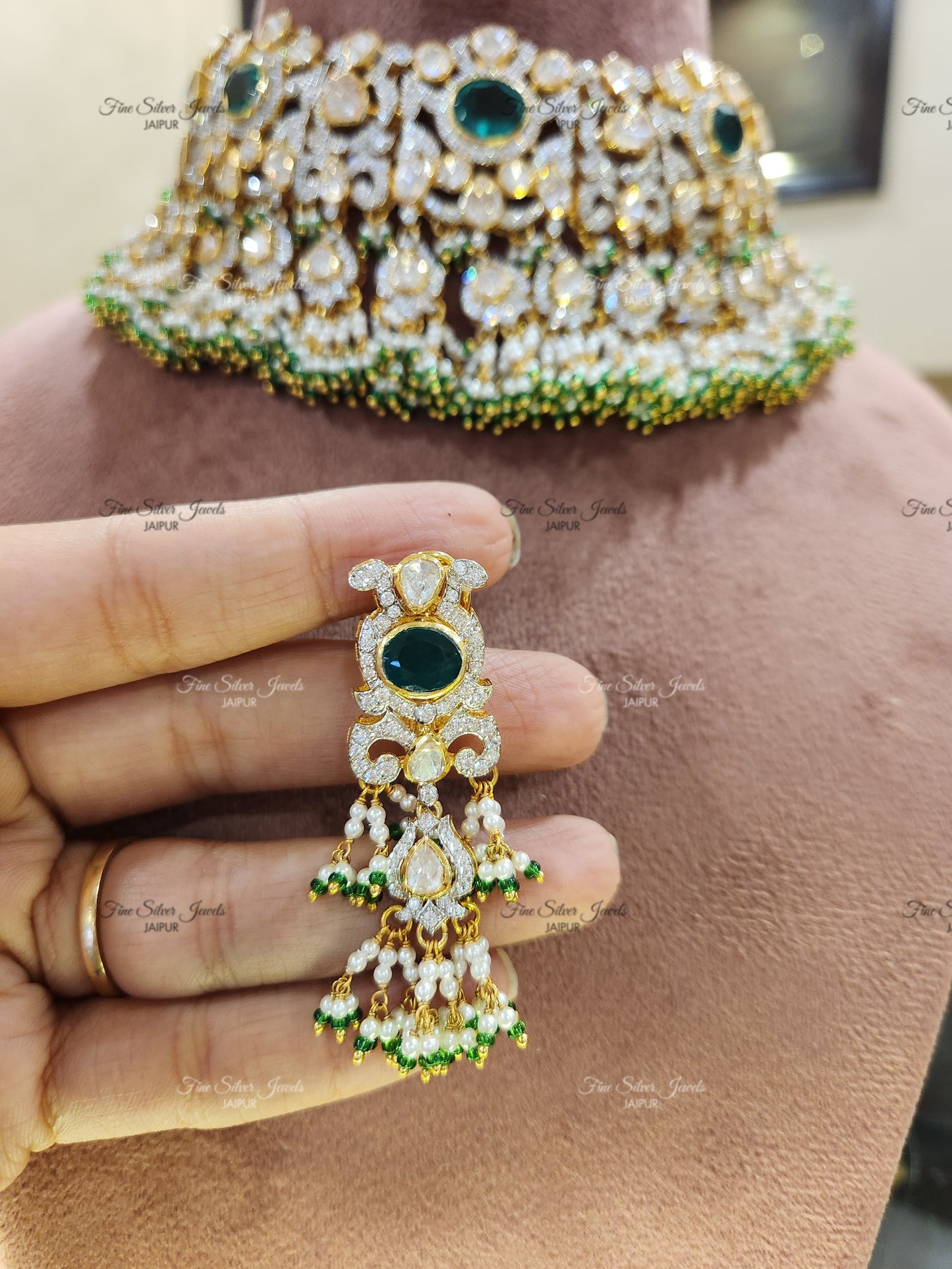 925 silver meera necklace set finesilverjewels