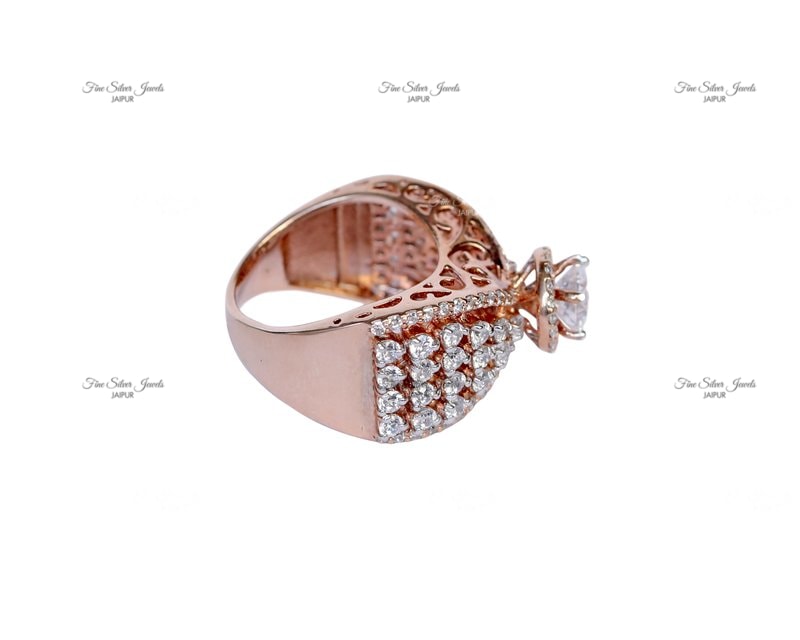 STUNNER SOLITAIRE RING finesilverjewels