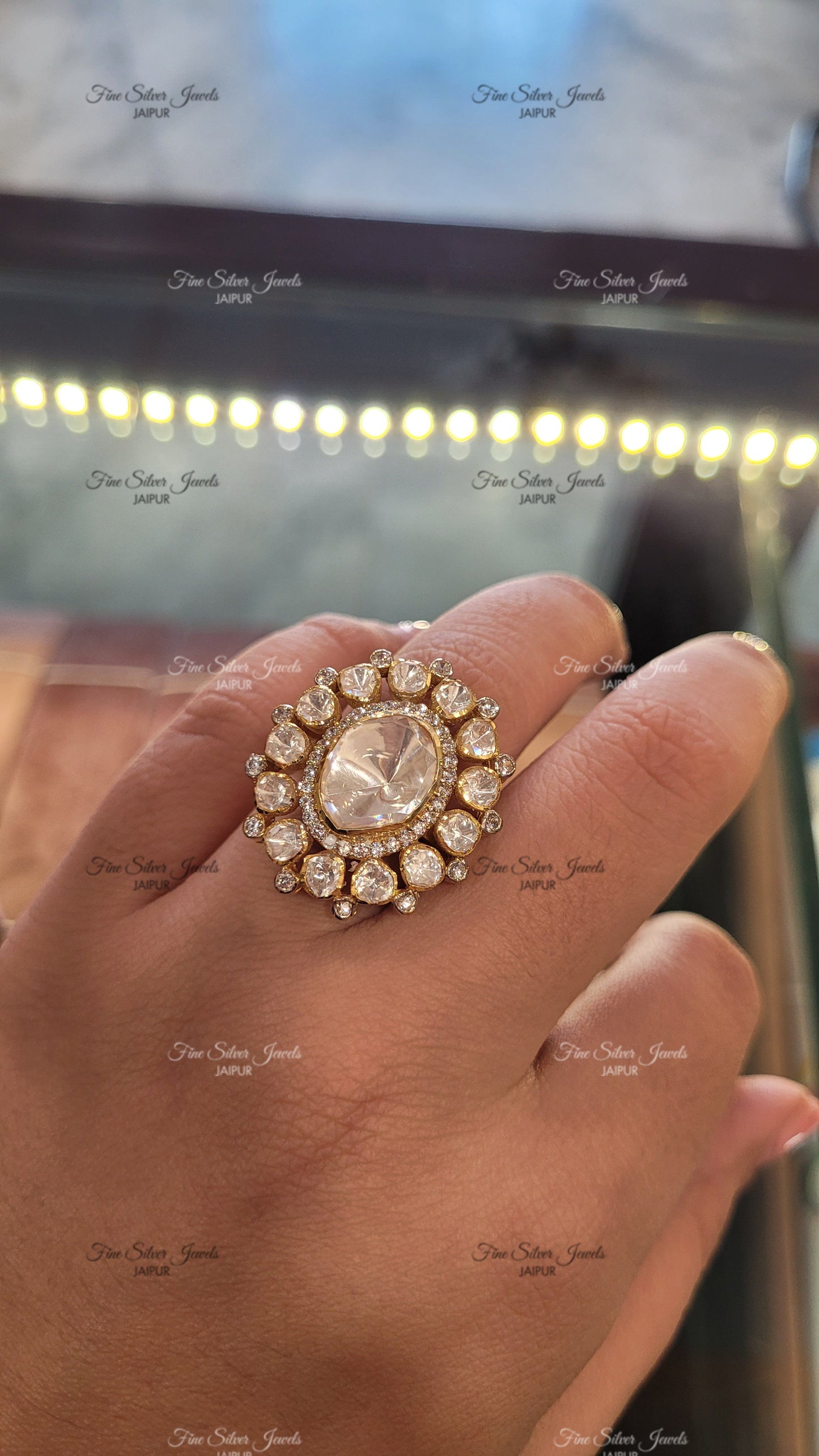 VIZION POLKI SIGNATURE RING finesilverjewels