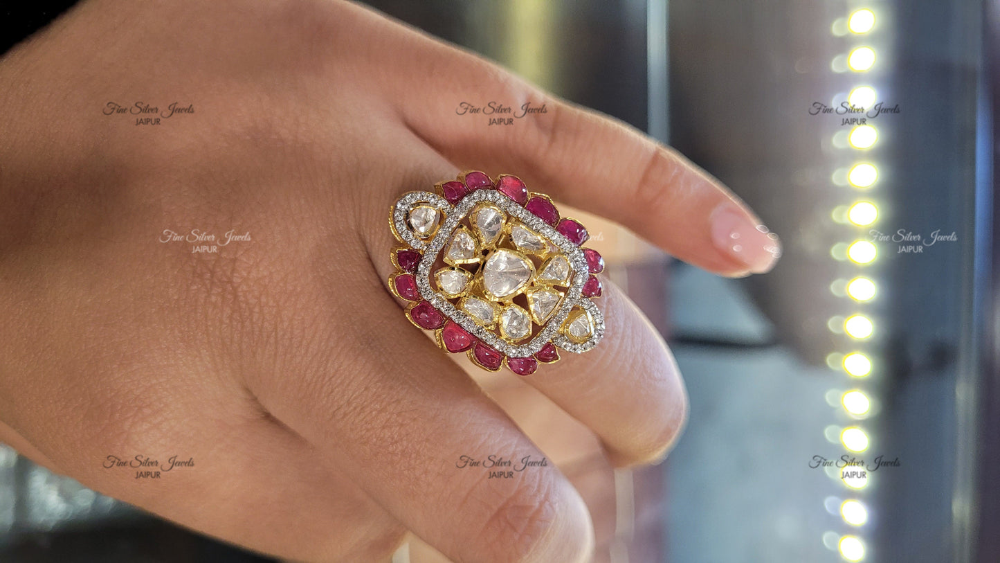 92.5 silver VIZION PINK RING finesilverjewels