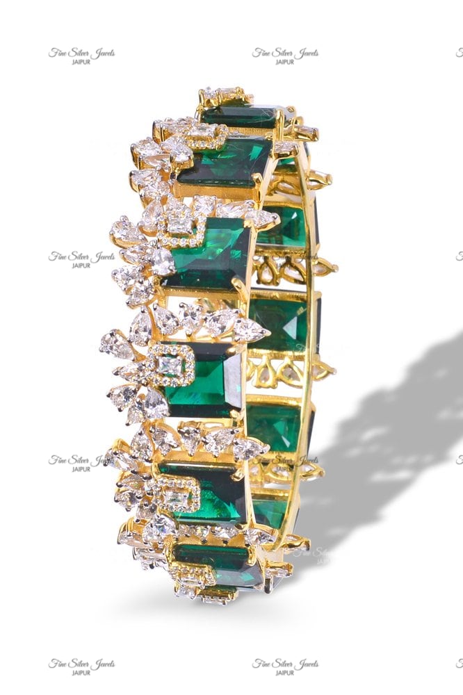 POWER OF GREEN BANGLE finesilverjewels