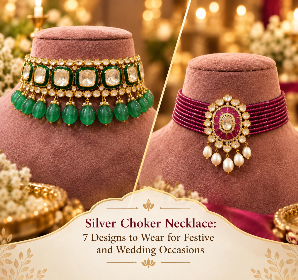 Silver Choker Necklace: 7 Designs to Wear for Festive and Wedding Occasions