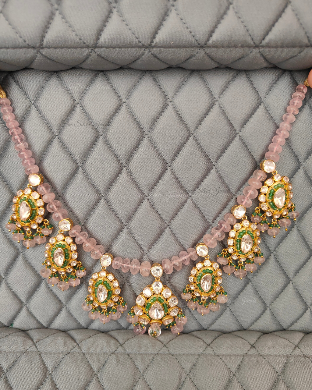 925 Silver Drishti Morganite Necklace