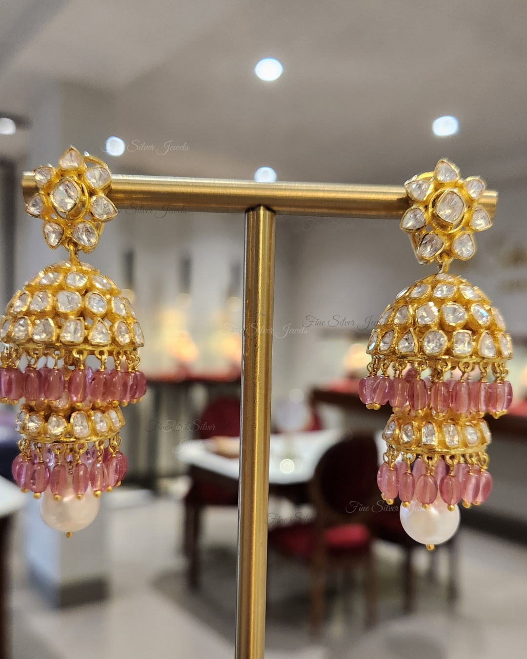925 Silver Kaveri Polki Earring