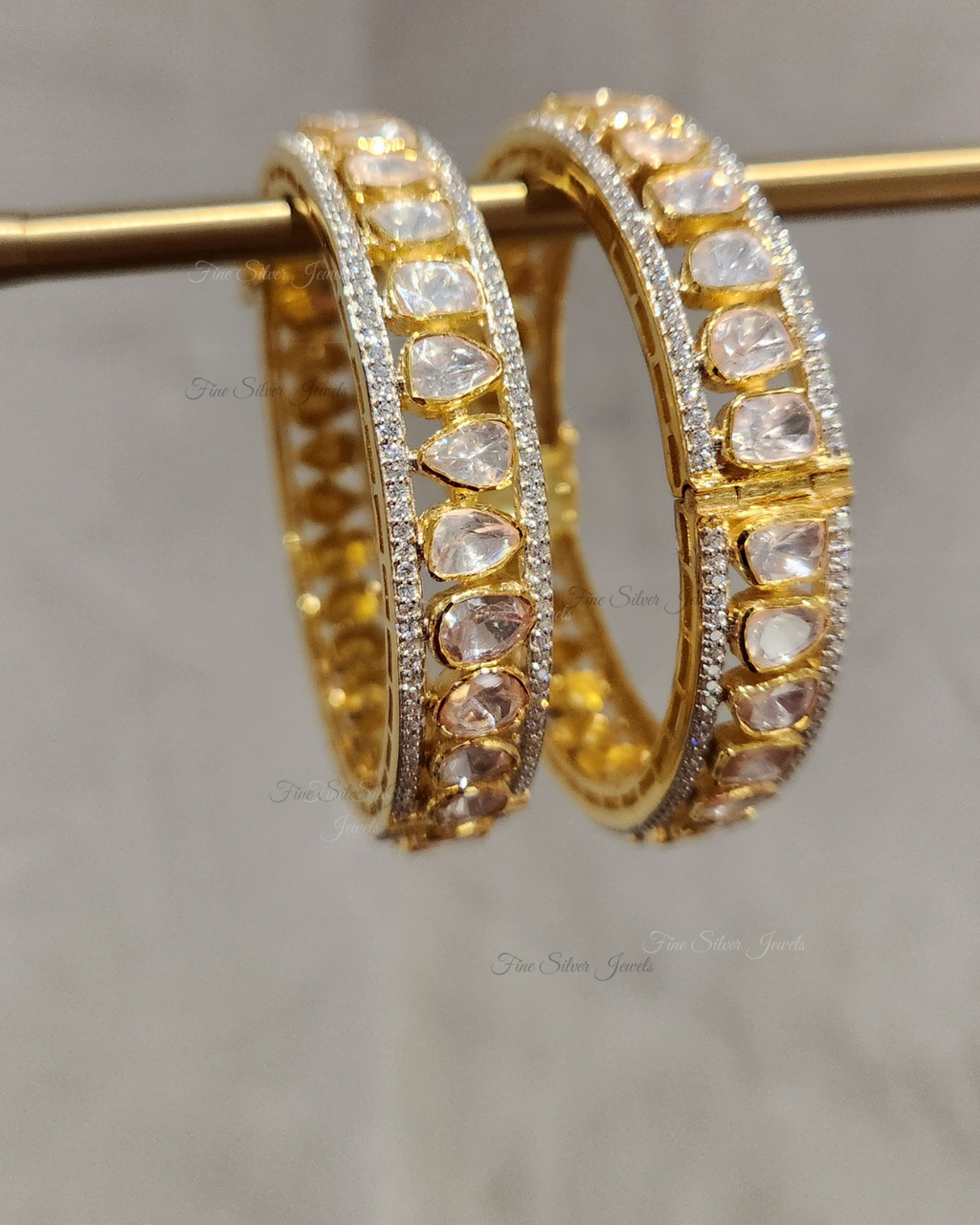 925 Silver Himani Polki Bangle