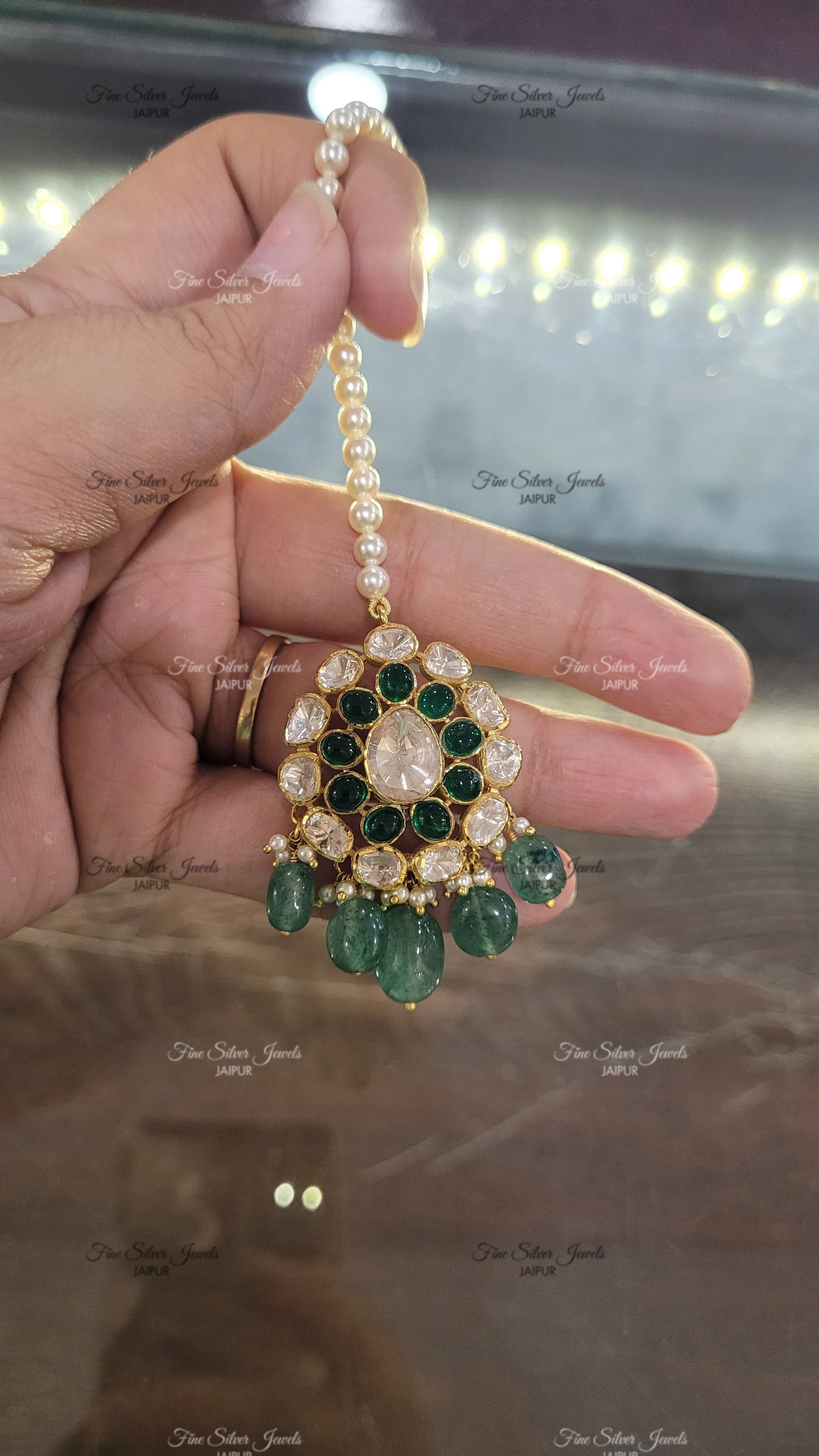 92.5 Silver Onyx Mangtikka finesilverjewels