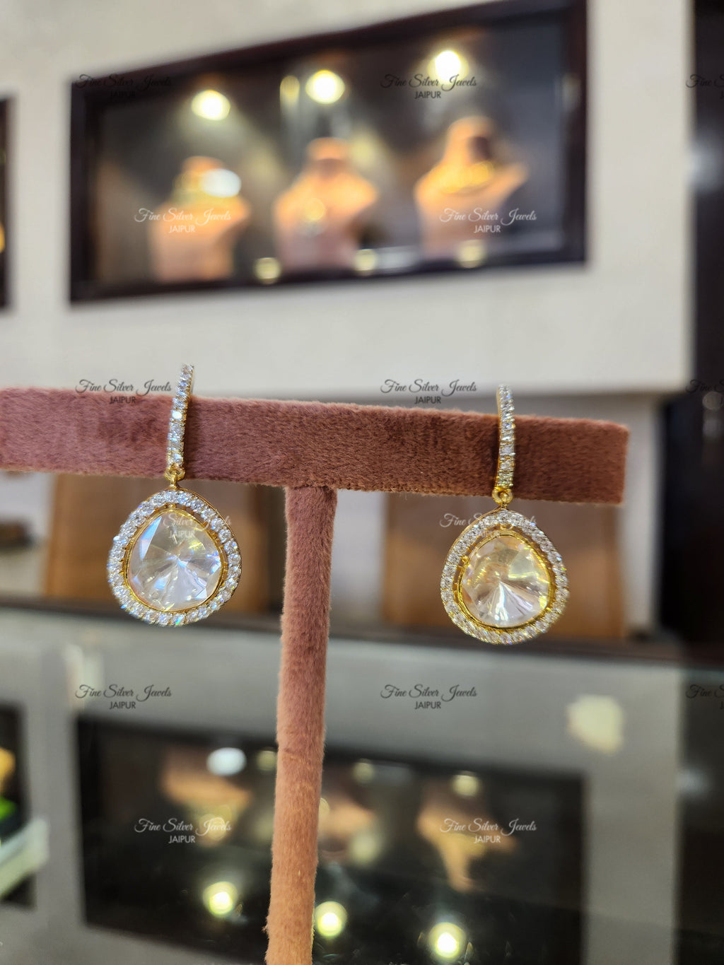 925 Silver Ria polki Earrings finesilverjewels