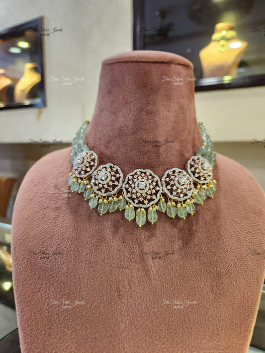 92.5 Silver Tasva Necklace set finesilverjewels