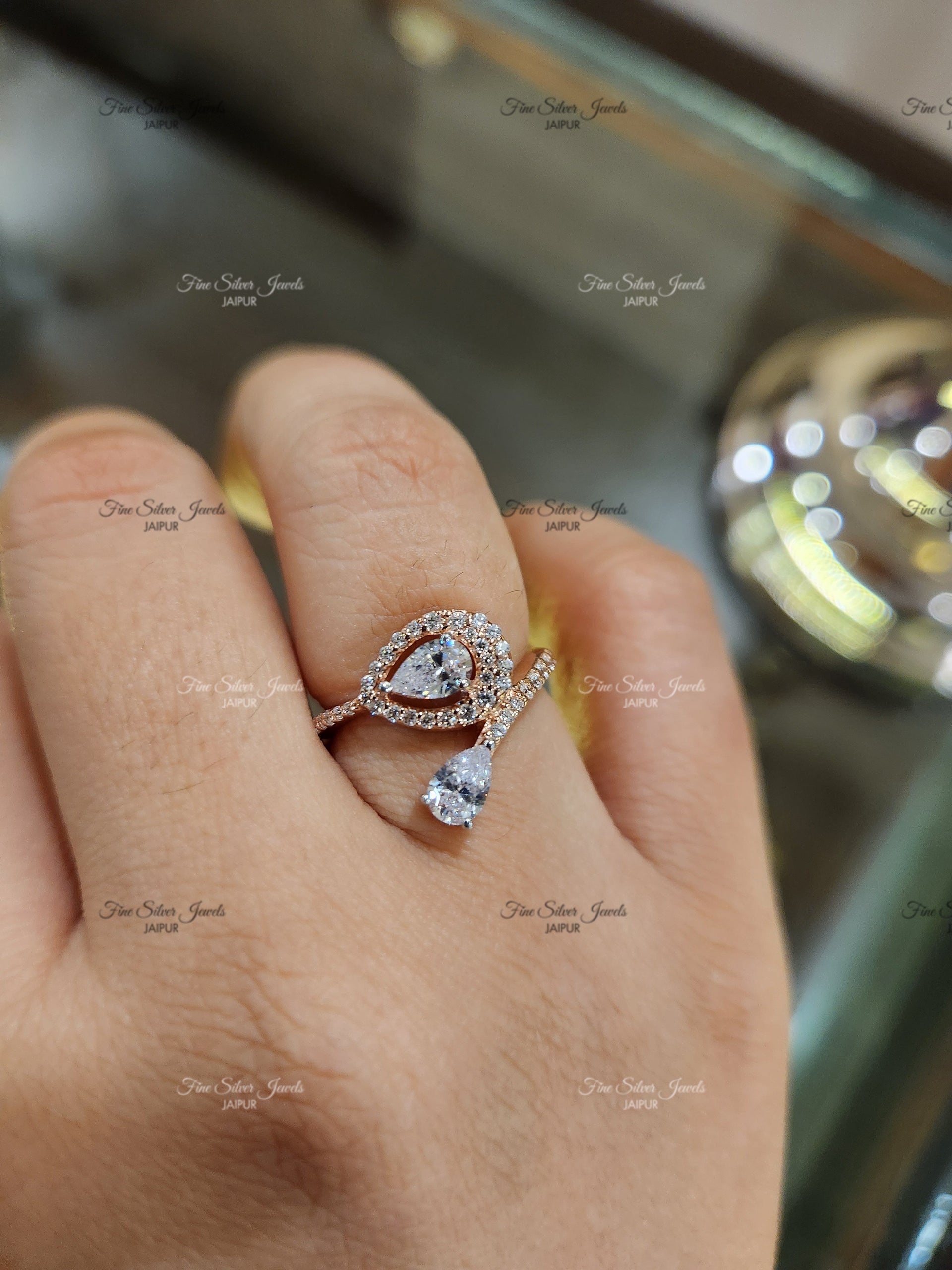 PEAR LOVE RING finesilverjewels