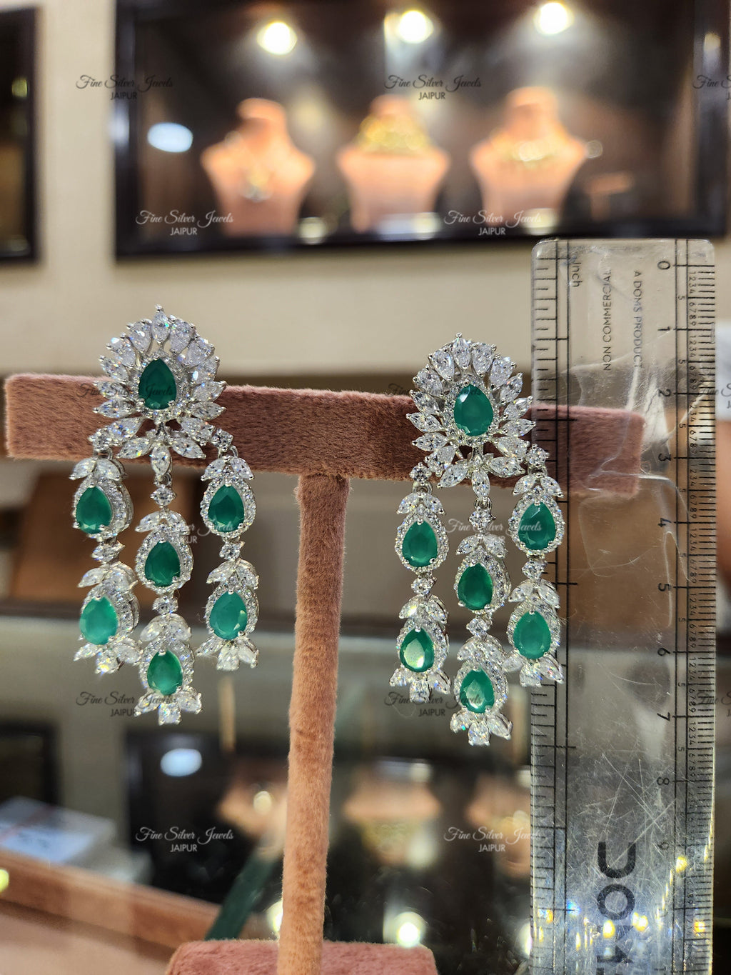 92.5 Silver Onyx Cocktail Earrings finesilverjewels