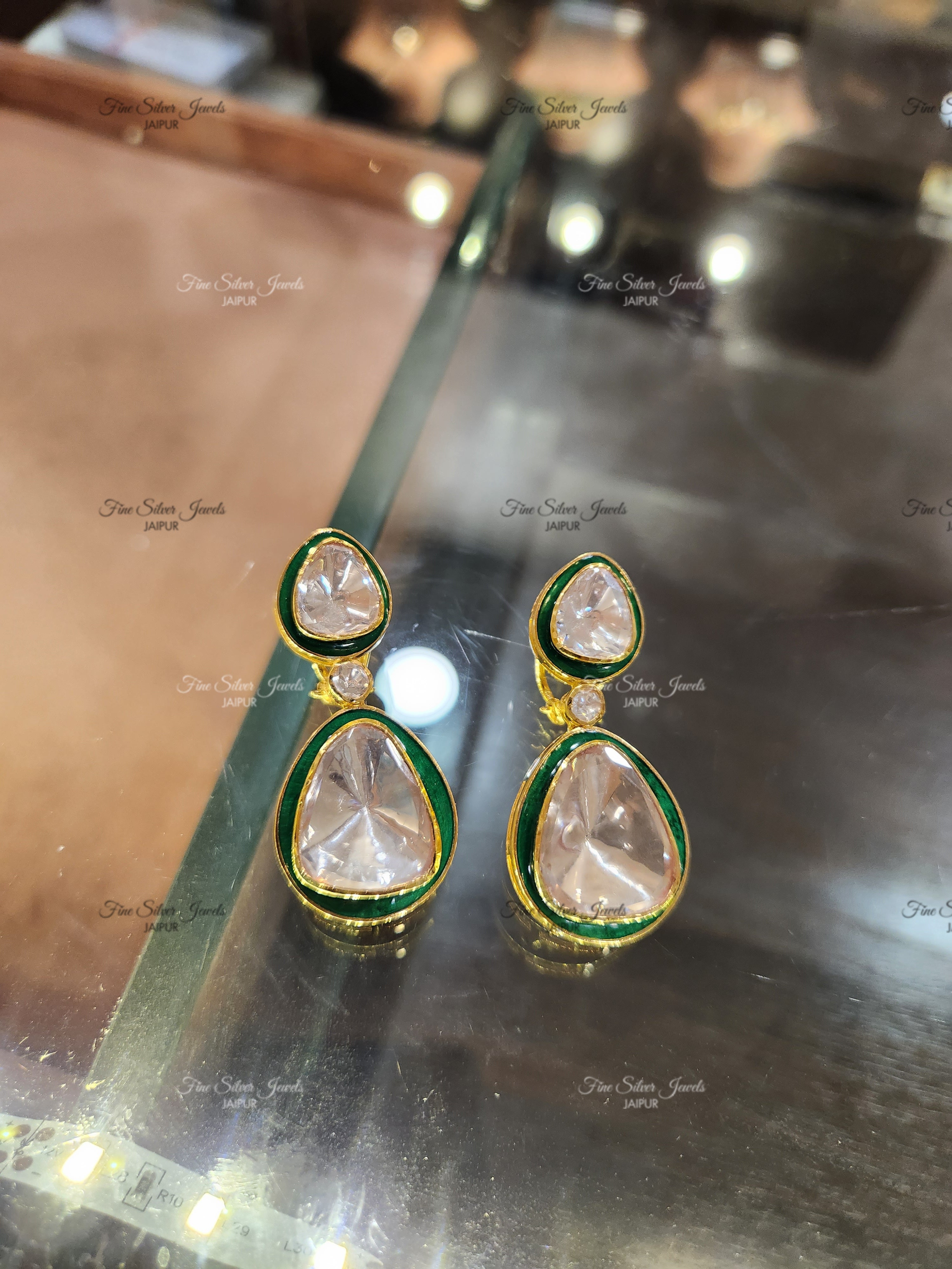 NAYRA POLKI MEENA NECKLACE finesilverjewels