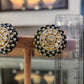 925 silver jodha polki earrings (blue) finesilverjewels