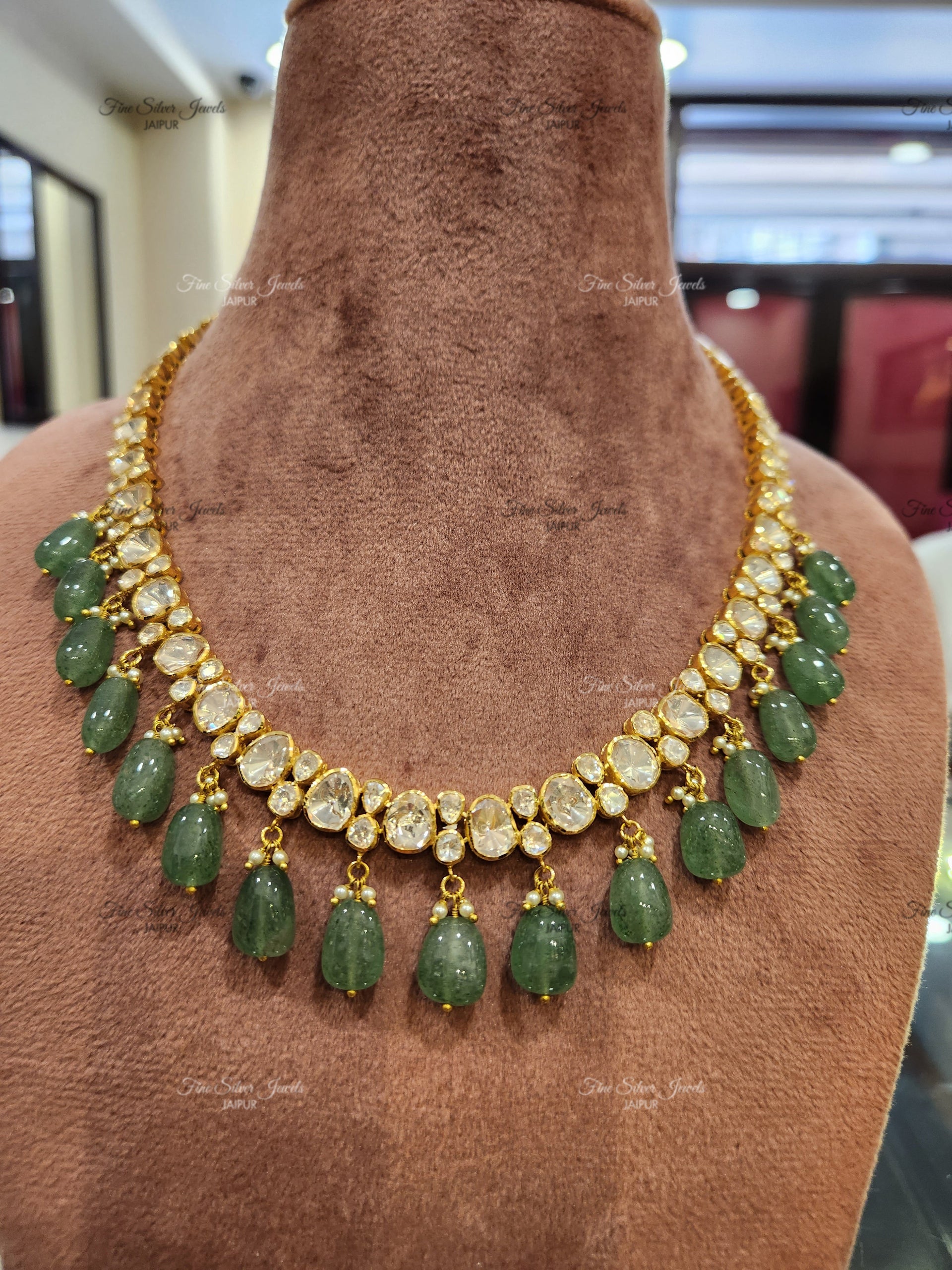 92.5 silver ANTARA POLKI NECKLACE finesilverjewels