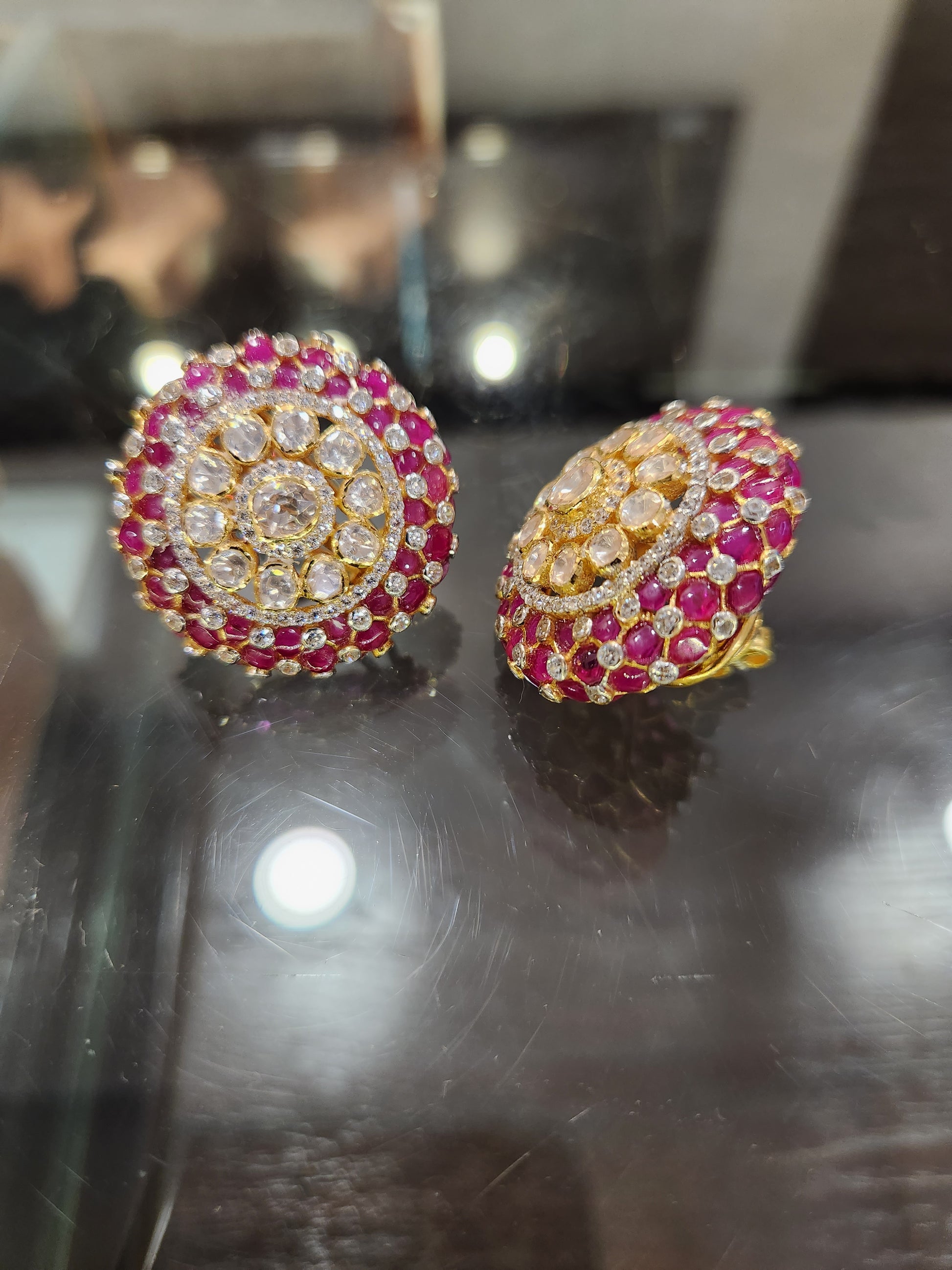 925 silver jodha polki earrings finesilverjewels