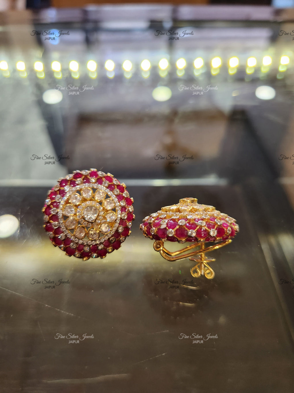 925 silver jodha polki earrings finesilverjewels