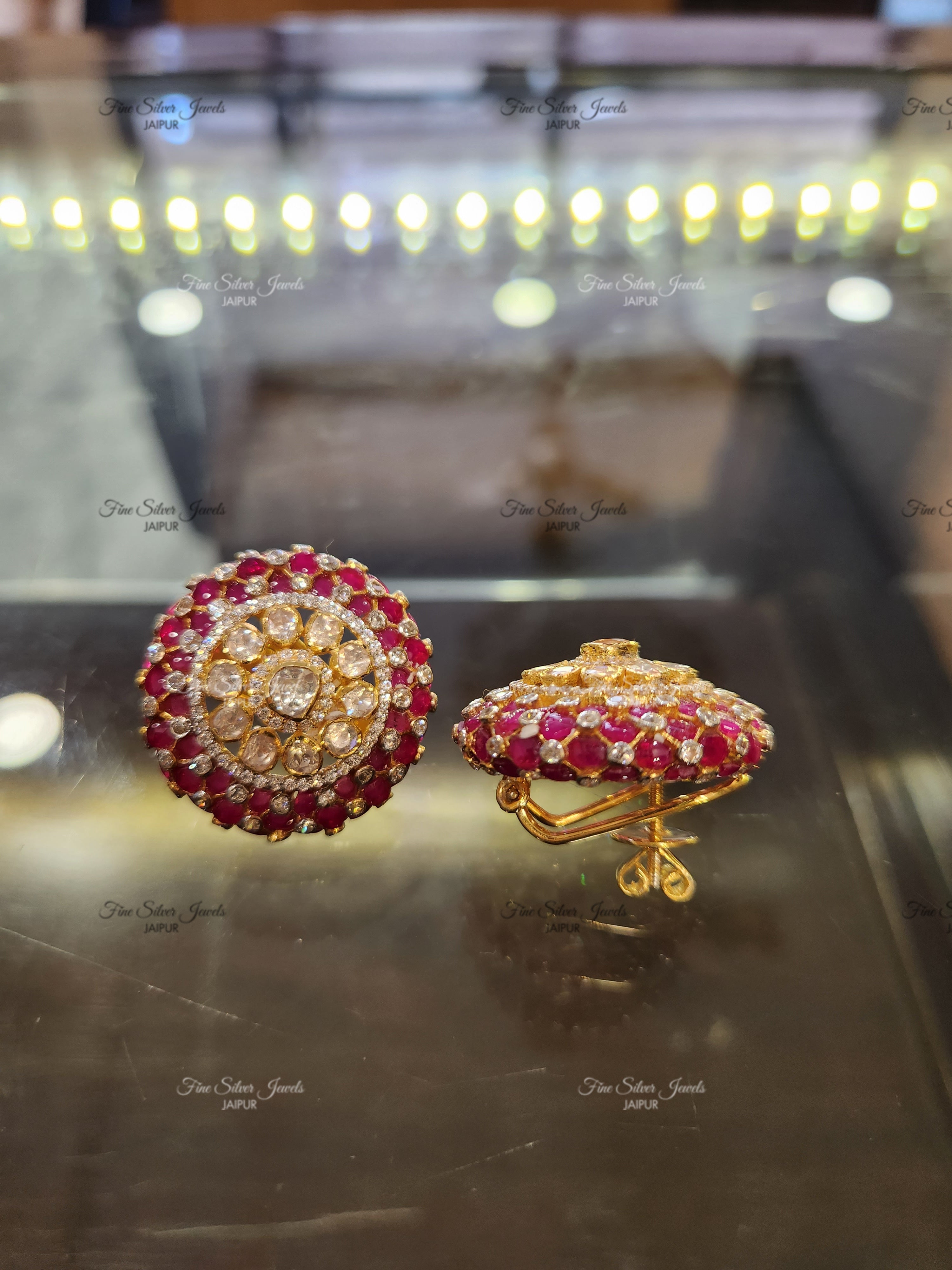 925 silver jodha polki earrings finesilverjewels