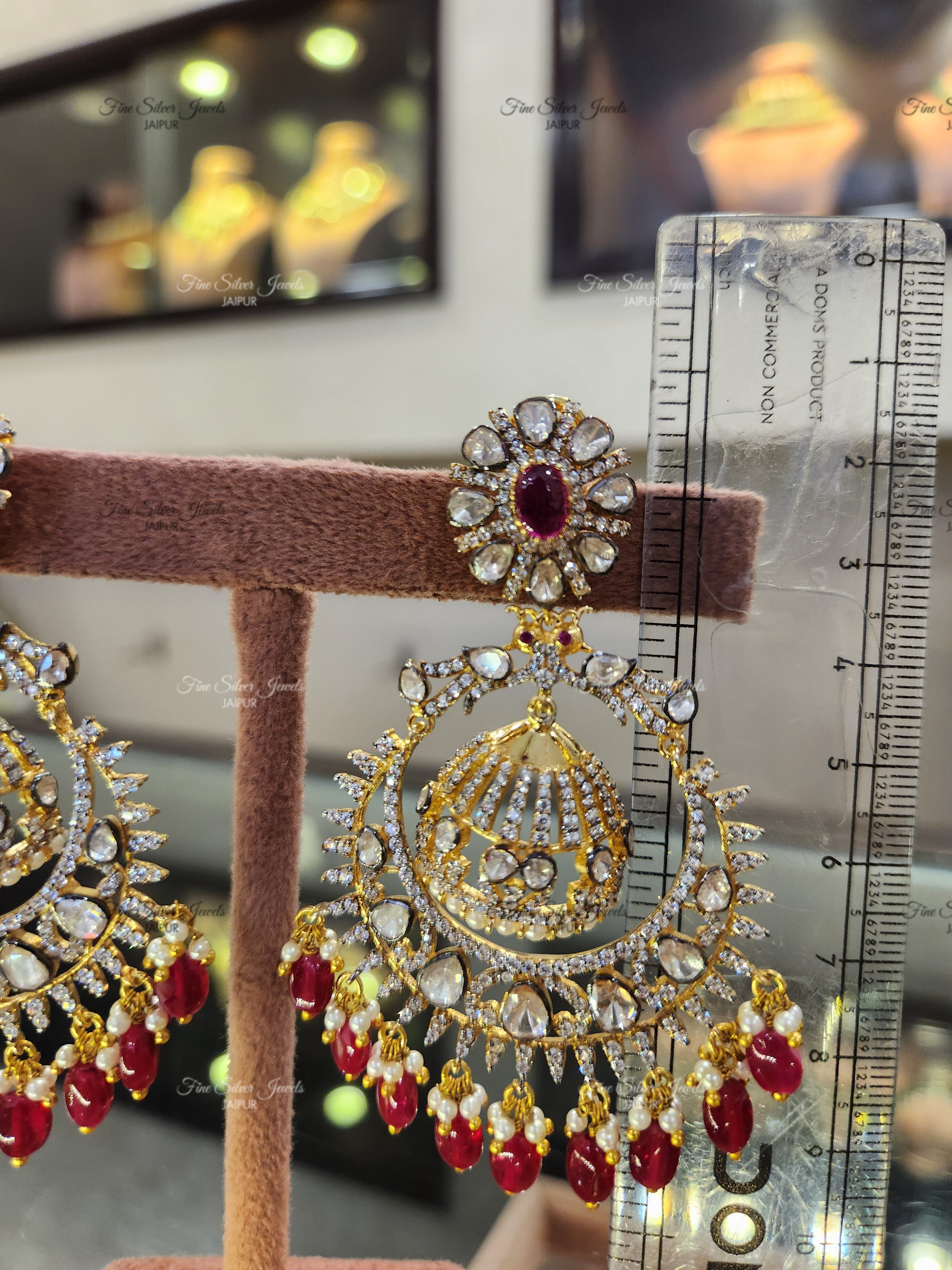 925 Silver Victoria Chandbali Earrings finesilverjewels