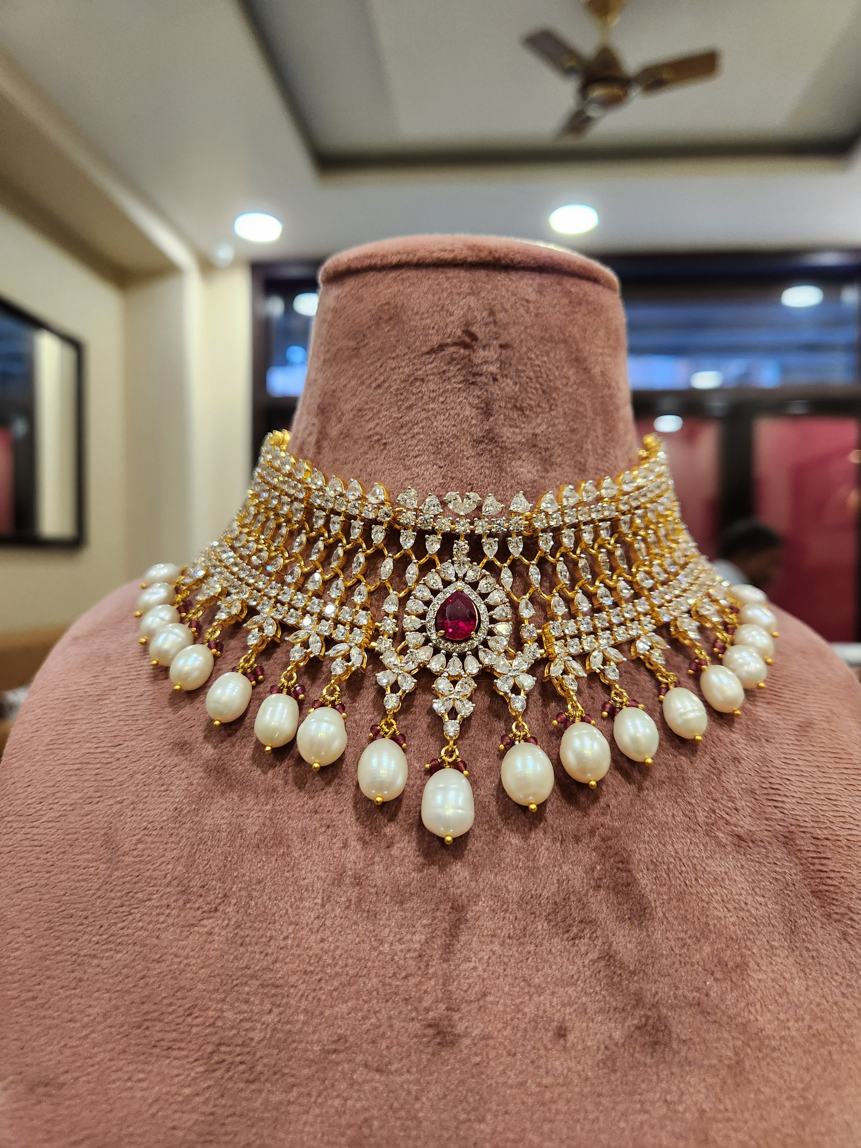 Yean Bride Silver Bridal Necklace Earrings Set India | Ubuy