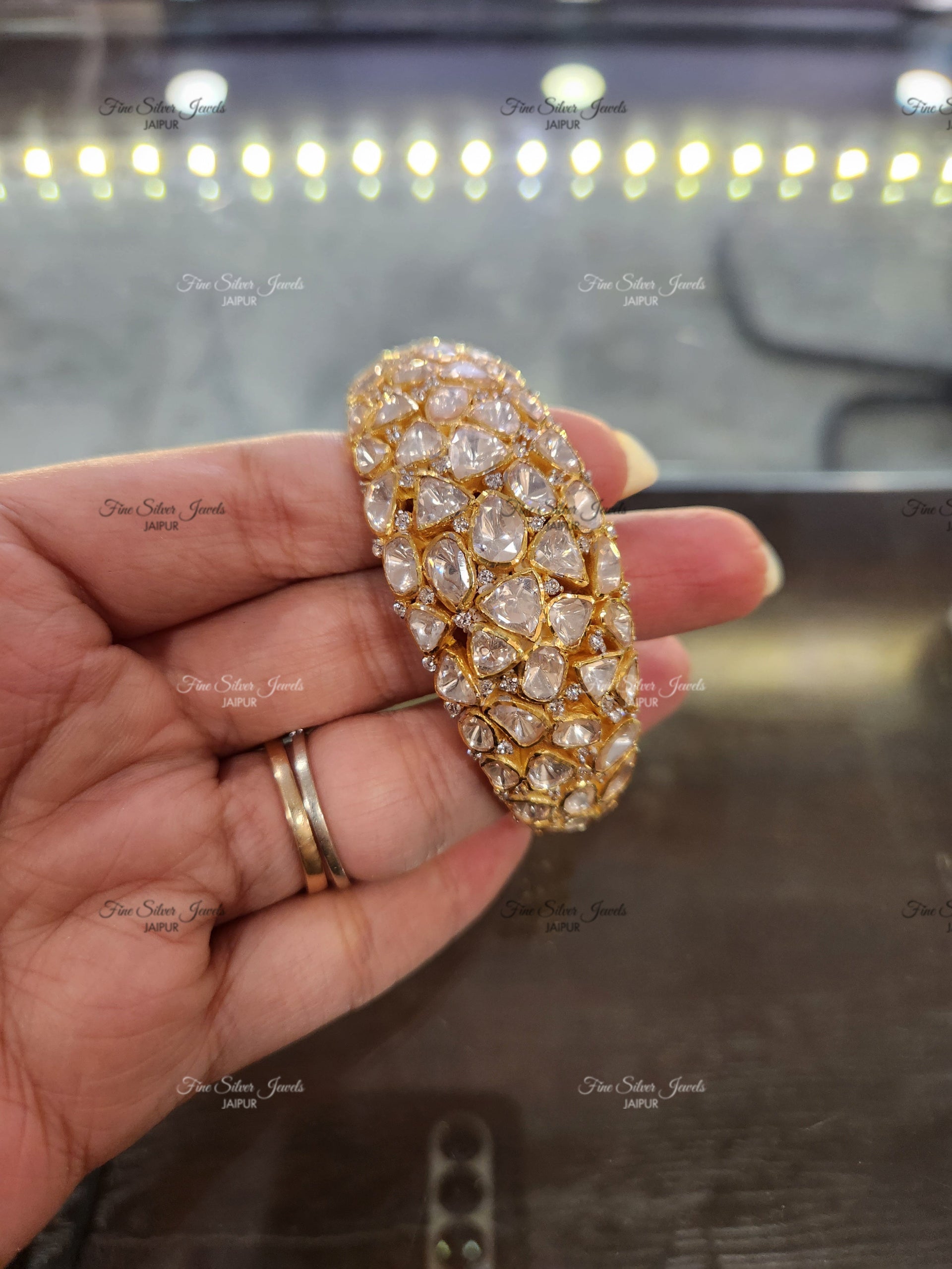 925 Silver Vaanya Polki Bracelet