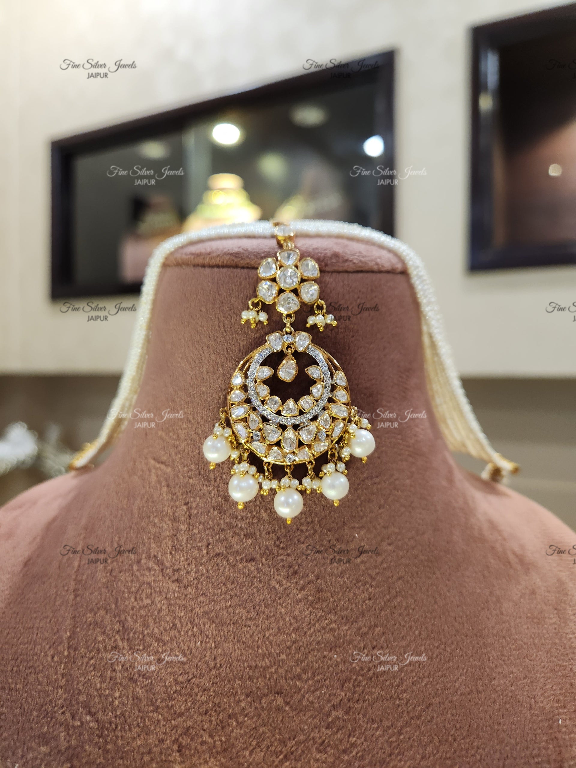 925 Silver Pearl Mathapati