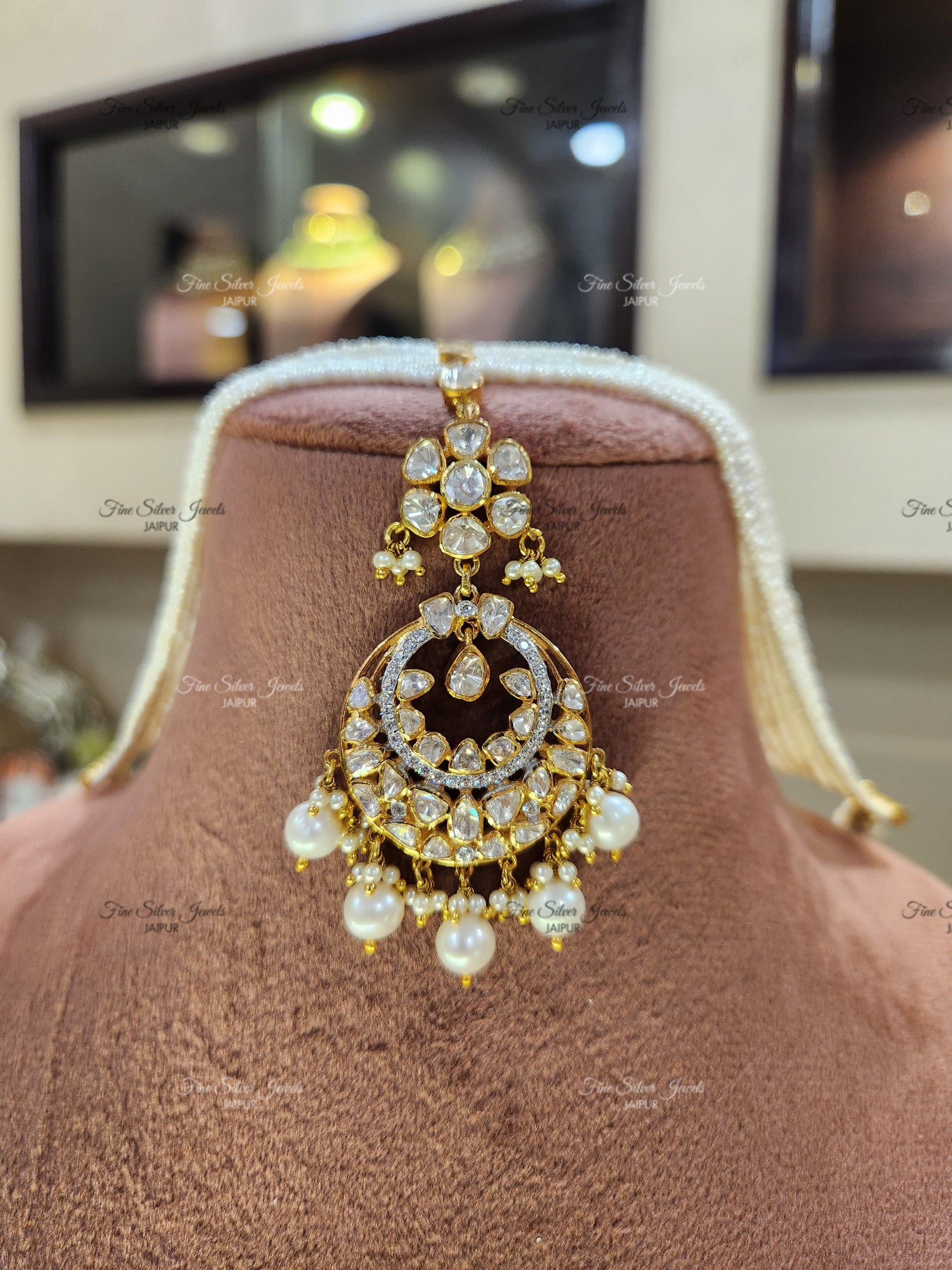 925 Silver Pearl Mathapati