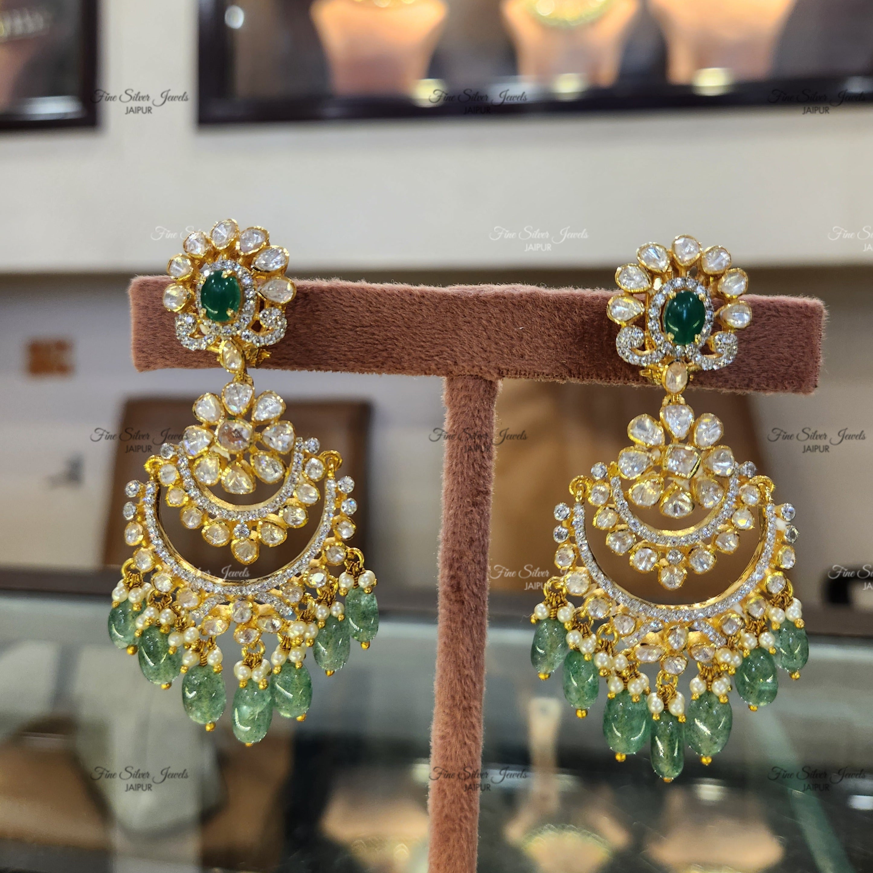 925 Silver Sana Chandbali Earrings