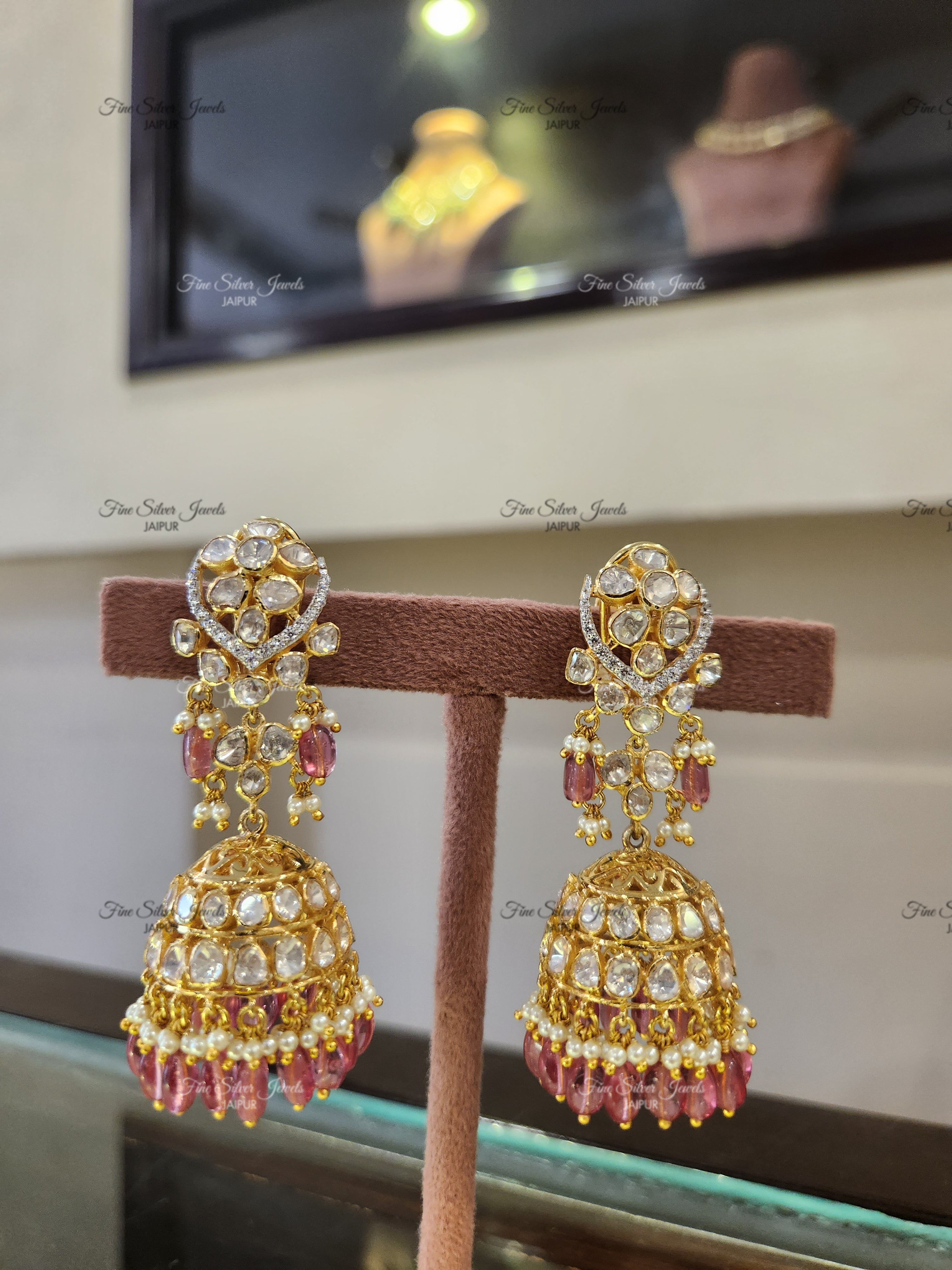 925 Silver shayna Jhumka Earrings