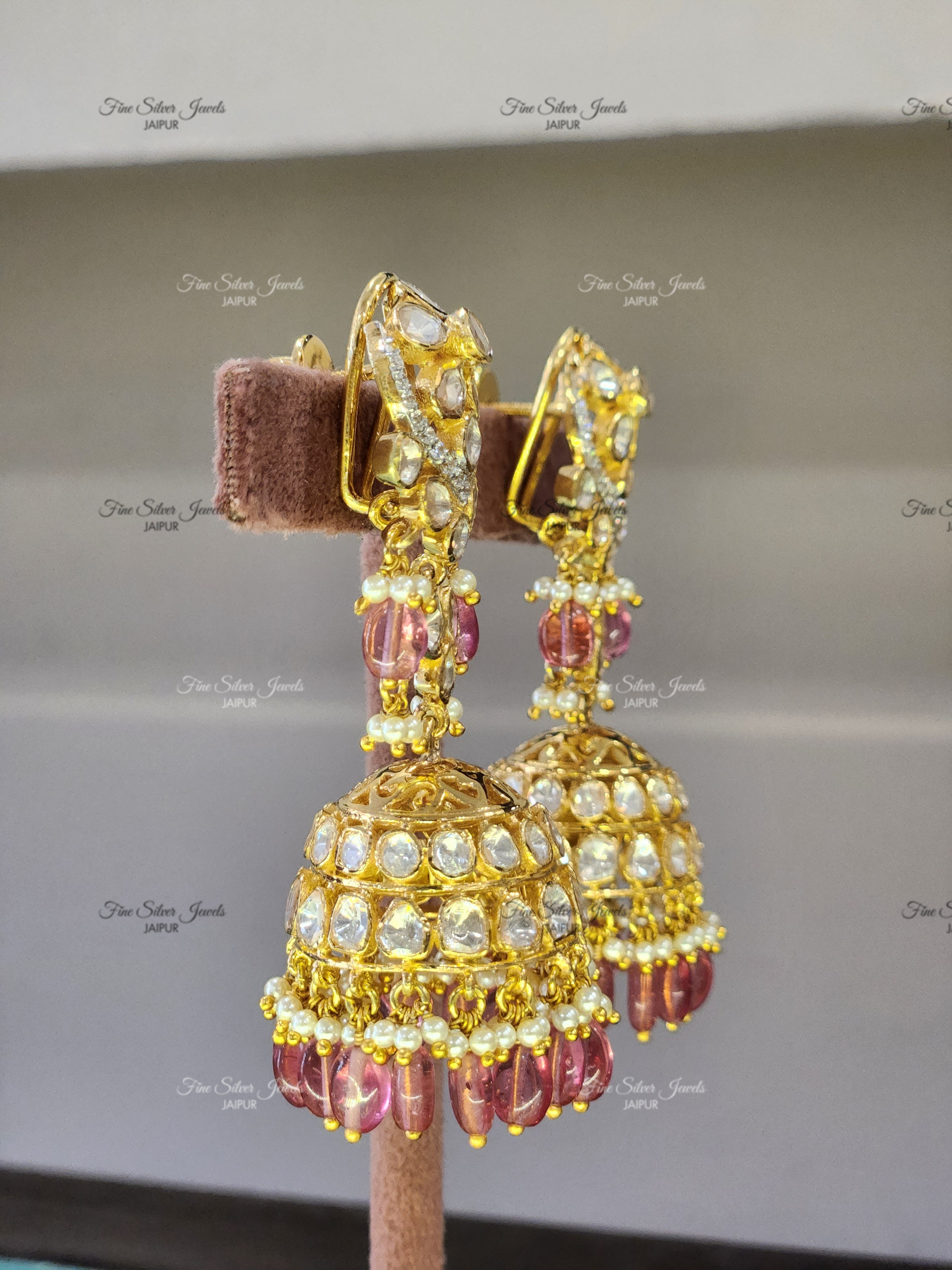 925 Silver shayna Jhumka Earrings