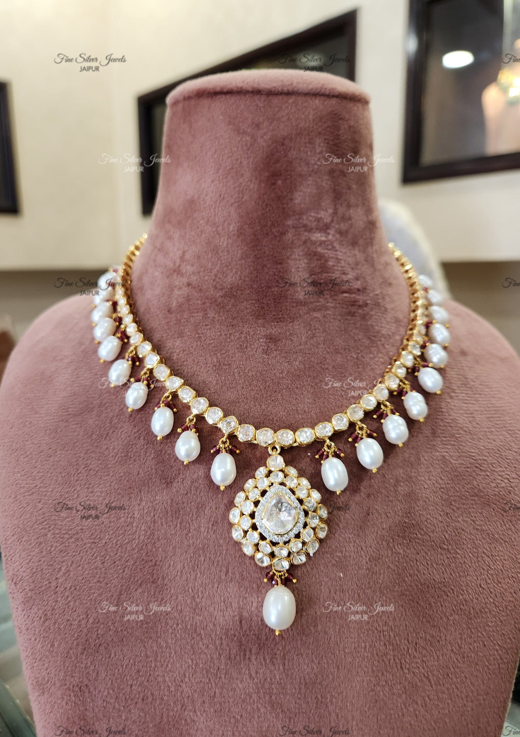 925 silver Veer bridesmaid necklace