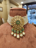 925 Silver Raha Polki Necklace