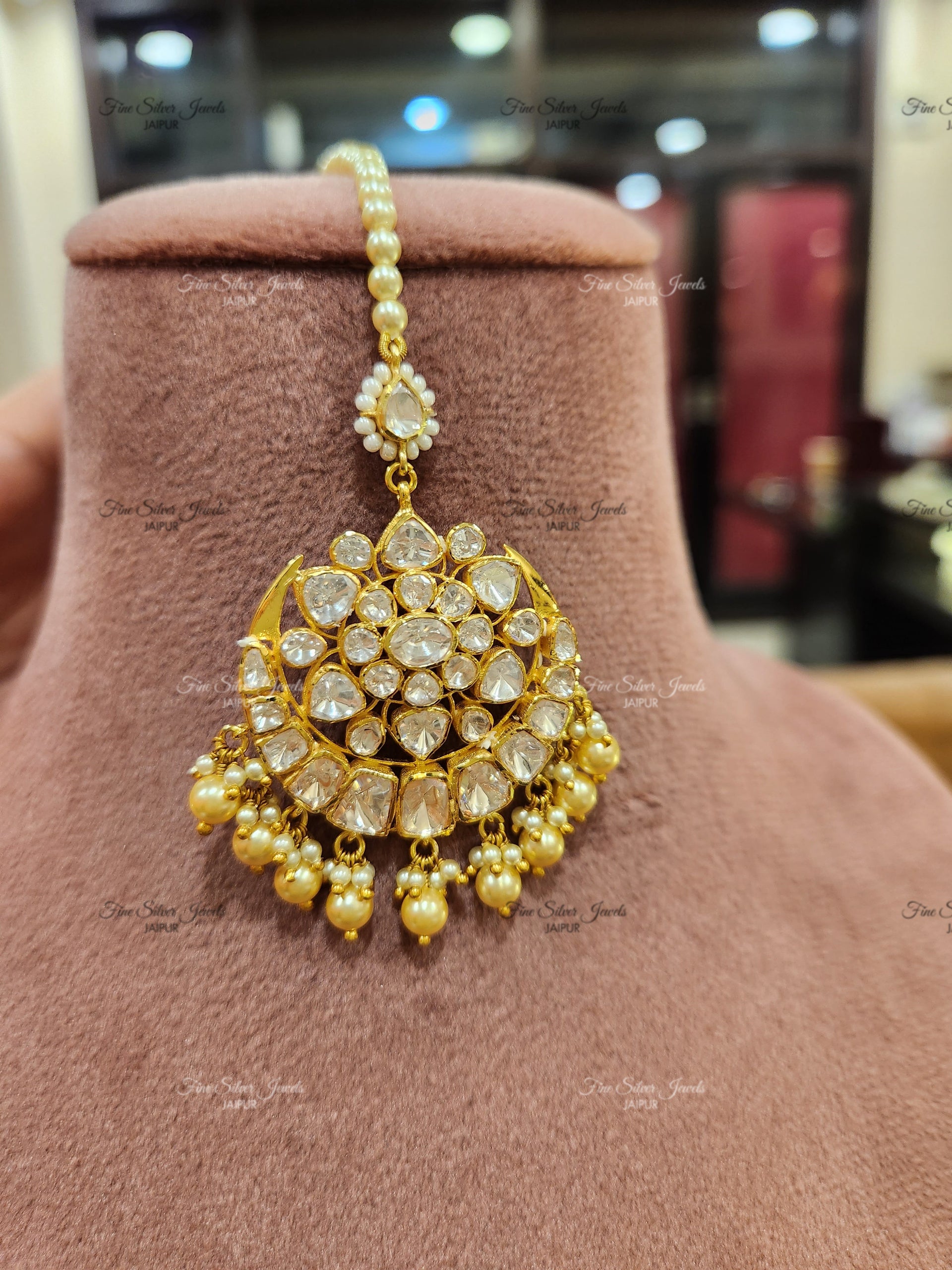 925 Silver Rihana Polki Mangtikka