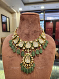 925 Silver Jahan Polki Necklace Set