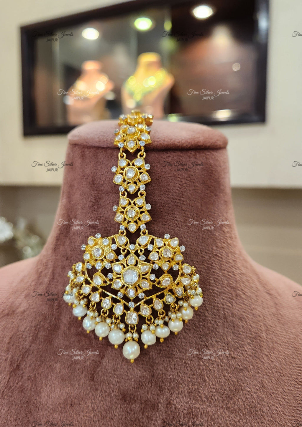 925 Silver Pearl Mangtikka