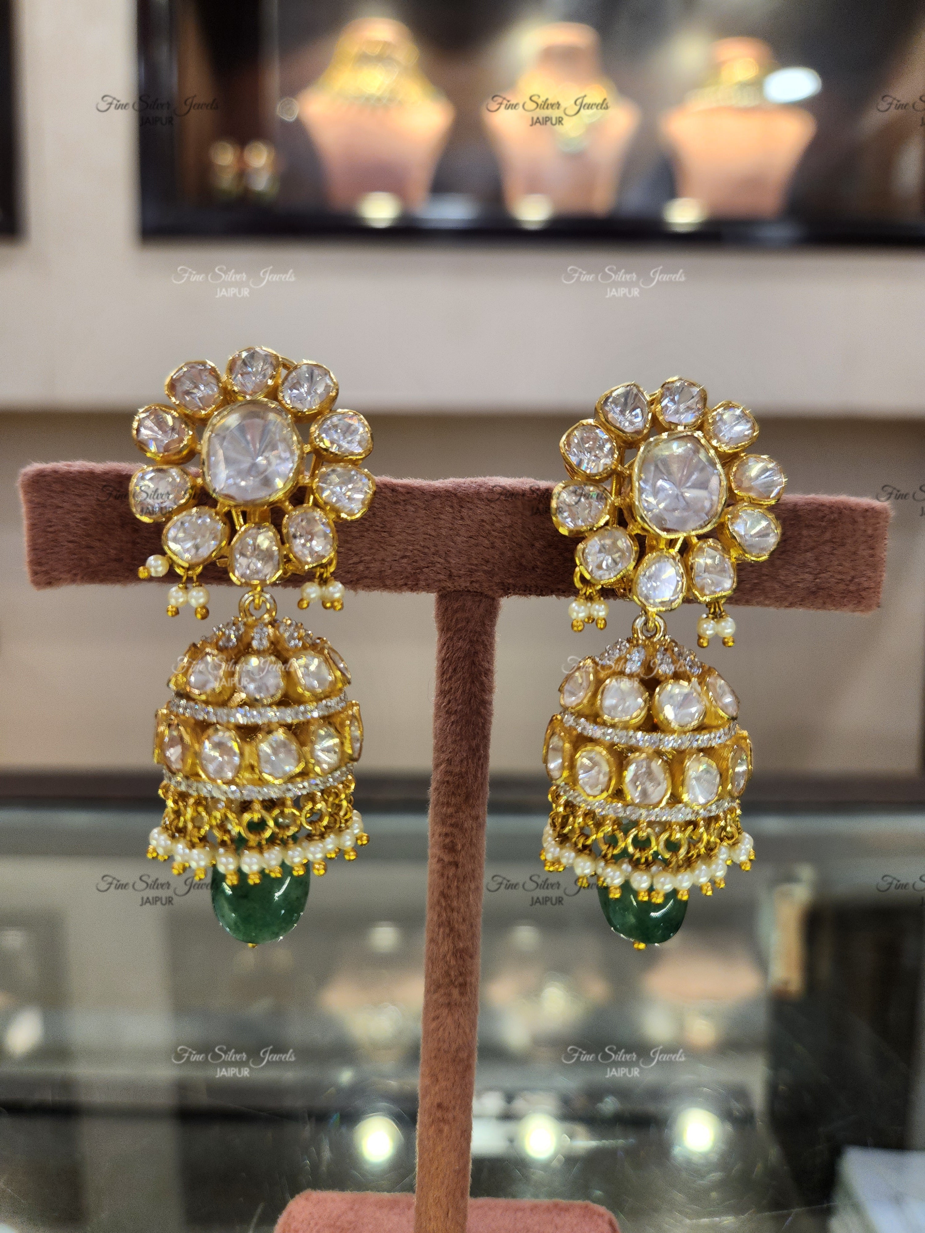 925 Silver Chand Jhumka Earrings