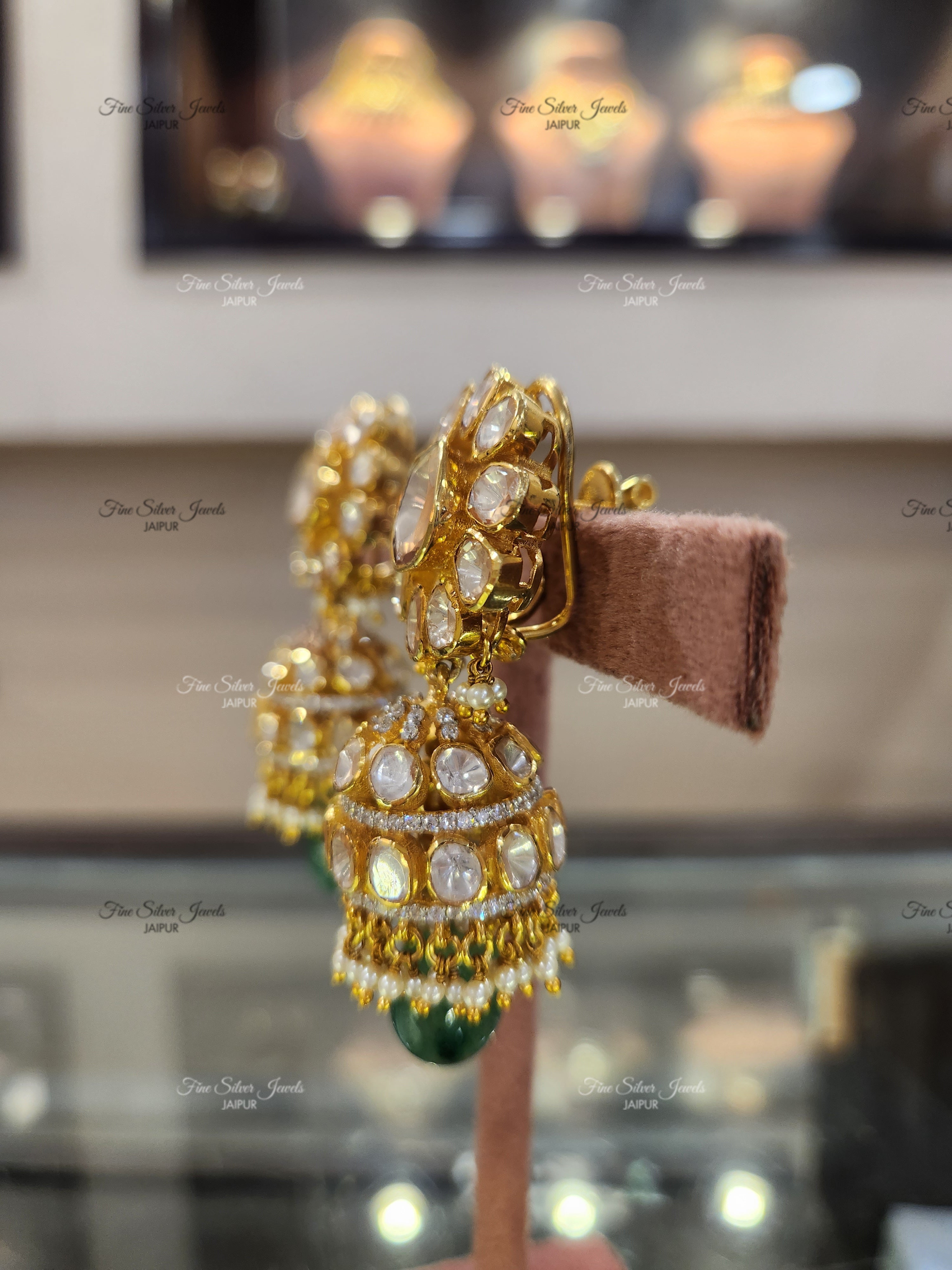 925 Silver Chand Jhumka Earrings