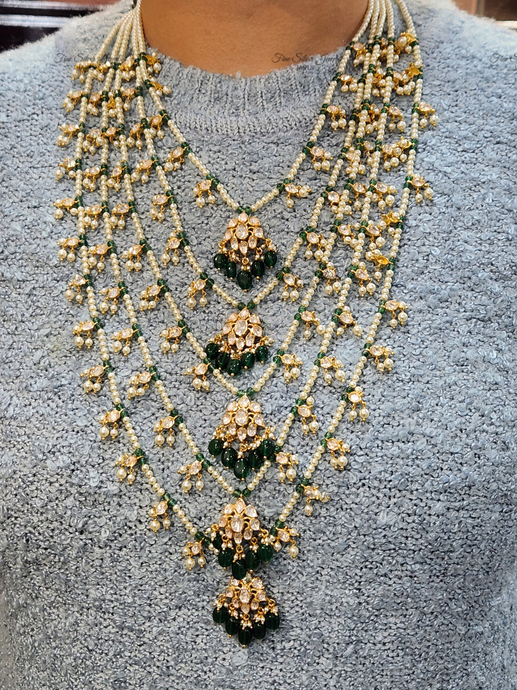 925 Silver Jodha Layer Necklace Set