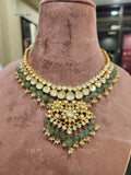 925 Silver Rooh Polki Necklace