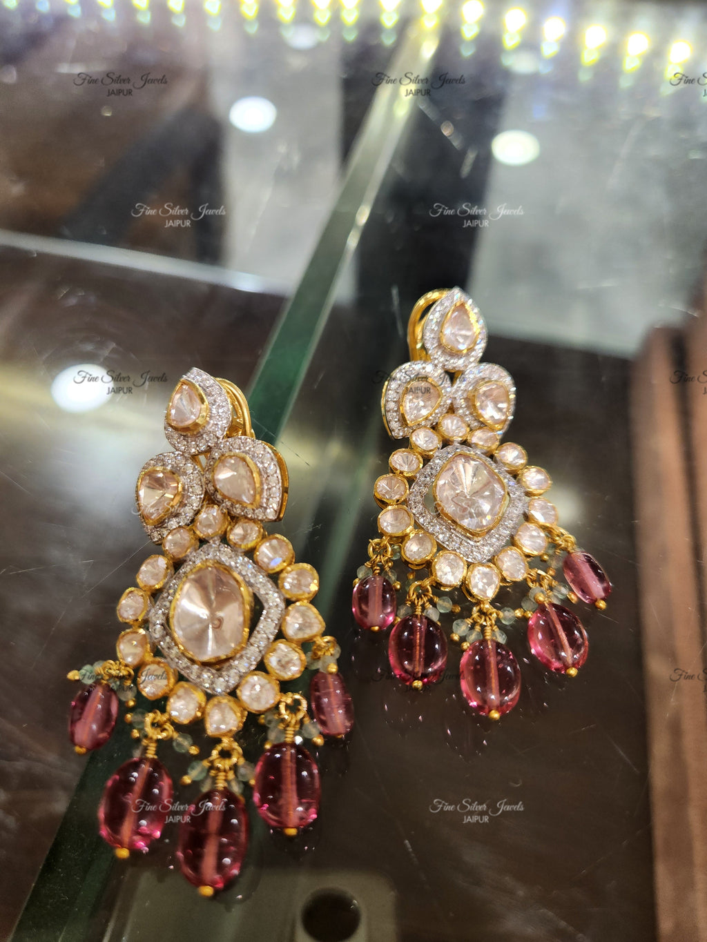 925 silver Gul Polki Earrings