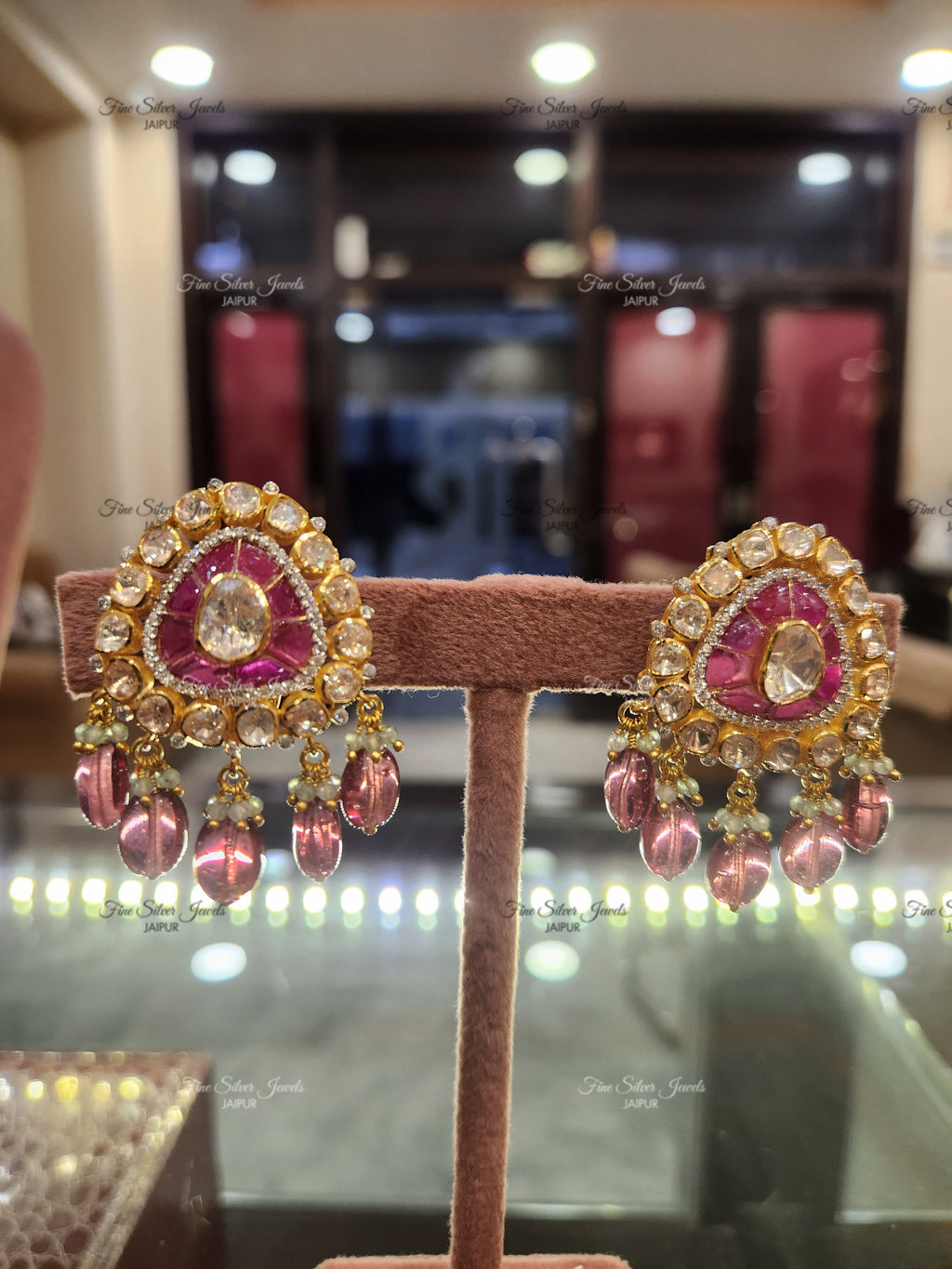 925 Silver New Zunair Polki Earrings