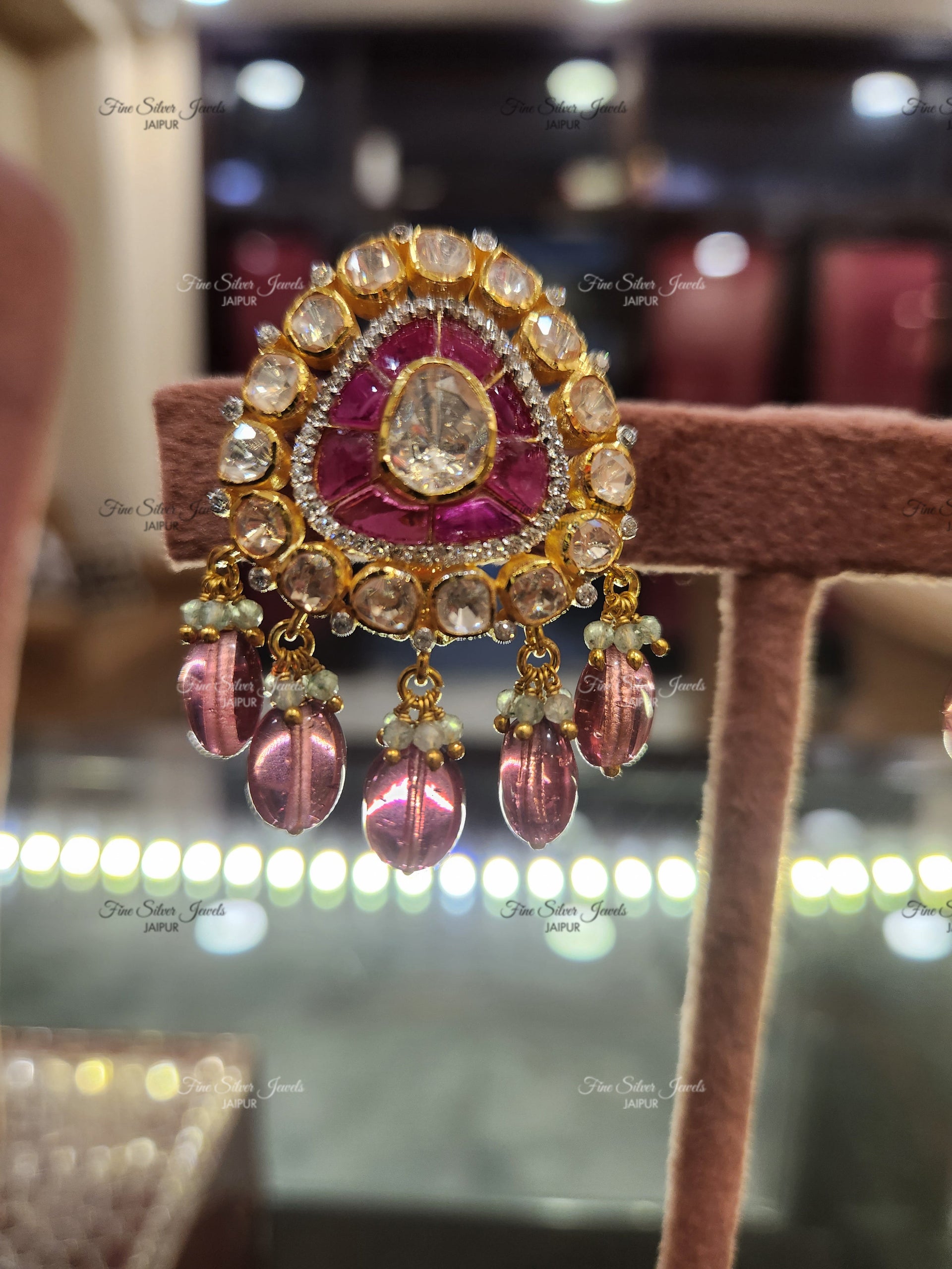 925 Silver New Zunair Polki Earrings