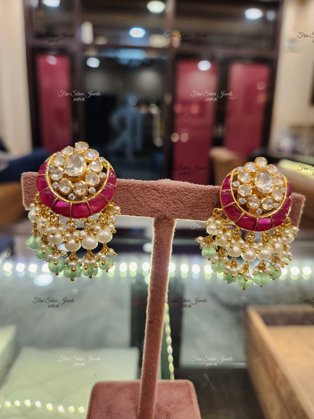 925 silver Kamya Pearl Earrings
