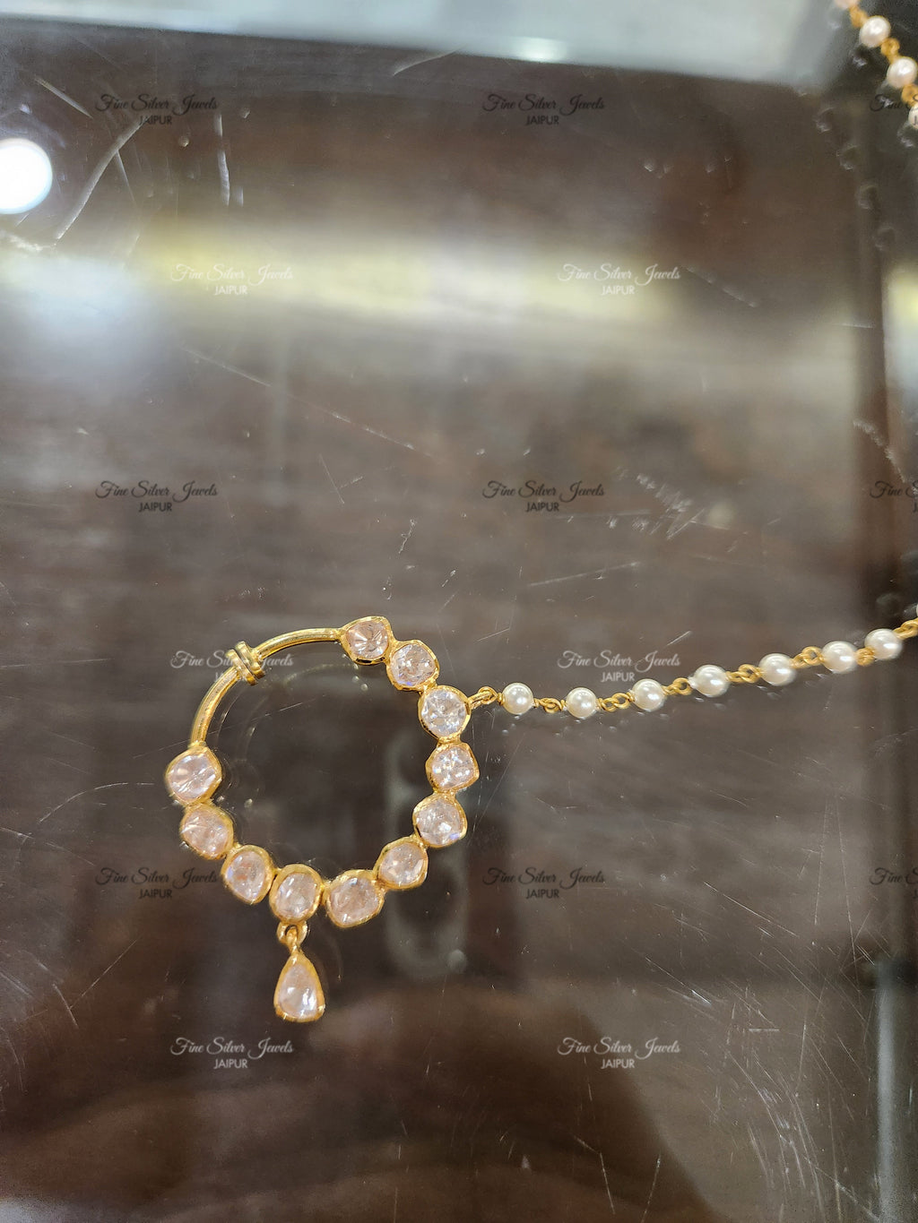 925 Silver Deep Polki Nath